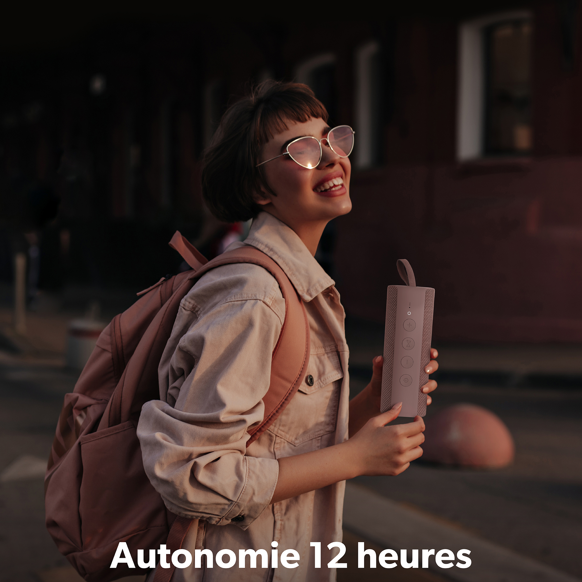 Altavoz inalámbrico TWS RECORD V2 rosa 2ª generación4