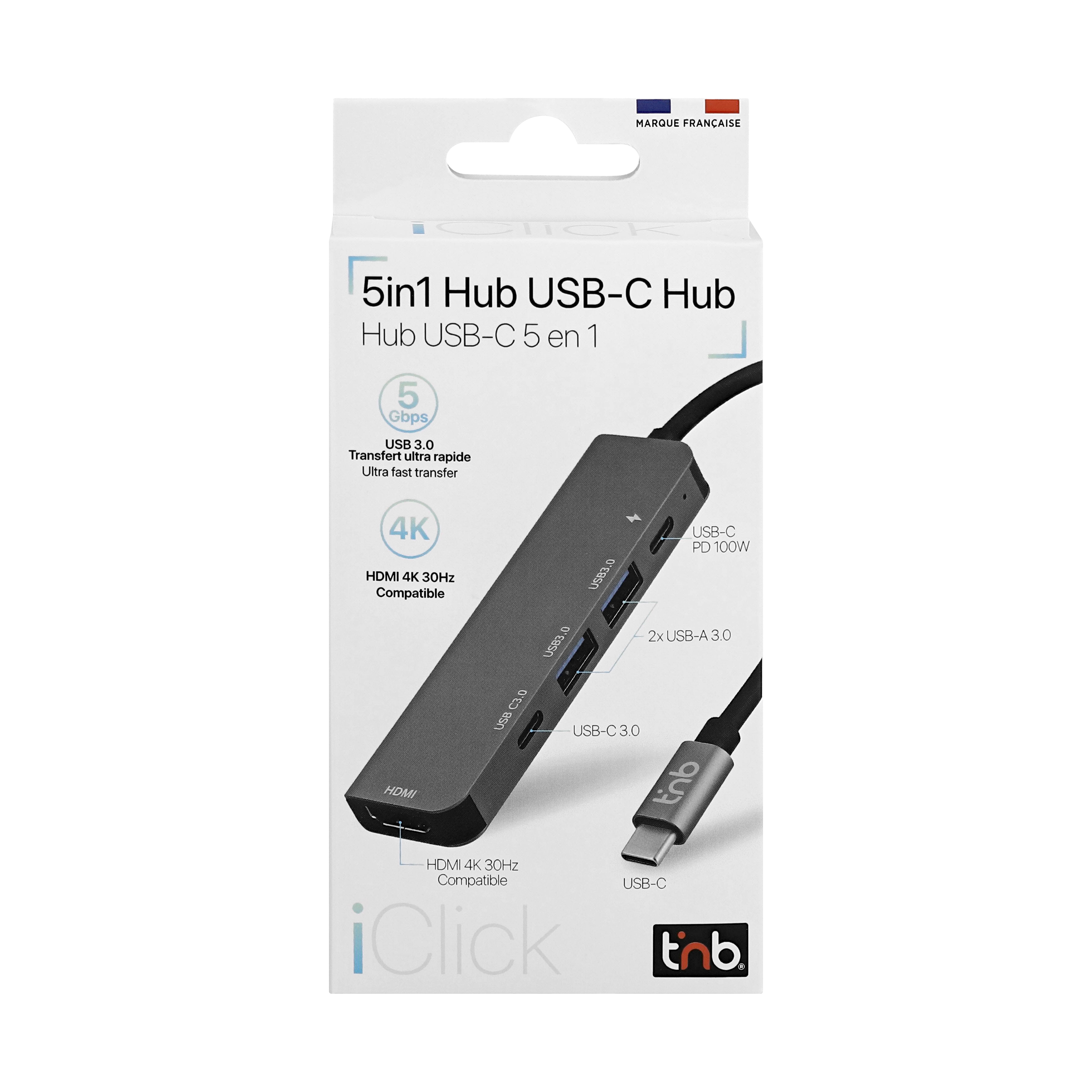 Hub USB-C 5 en 1 iClick5