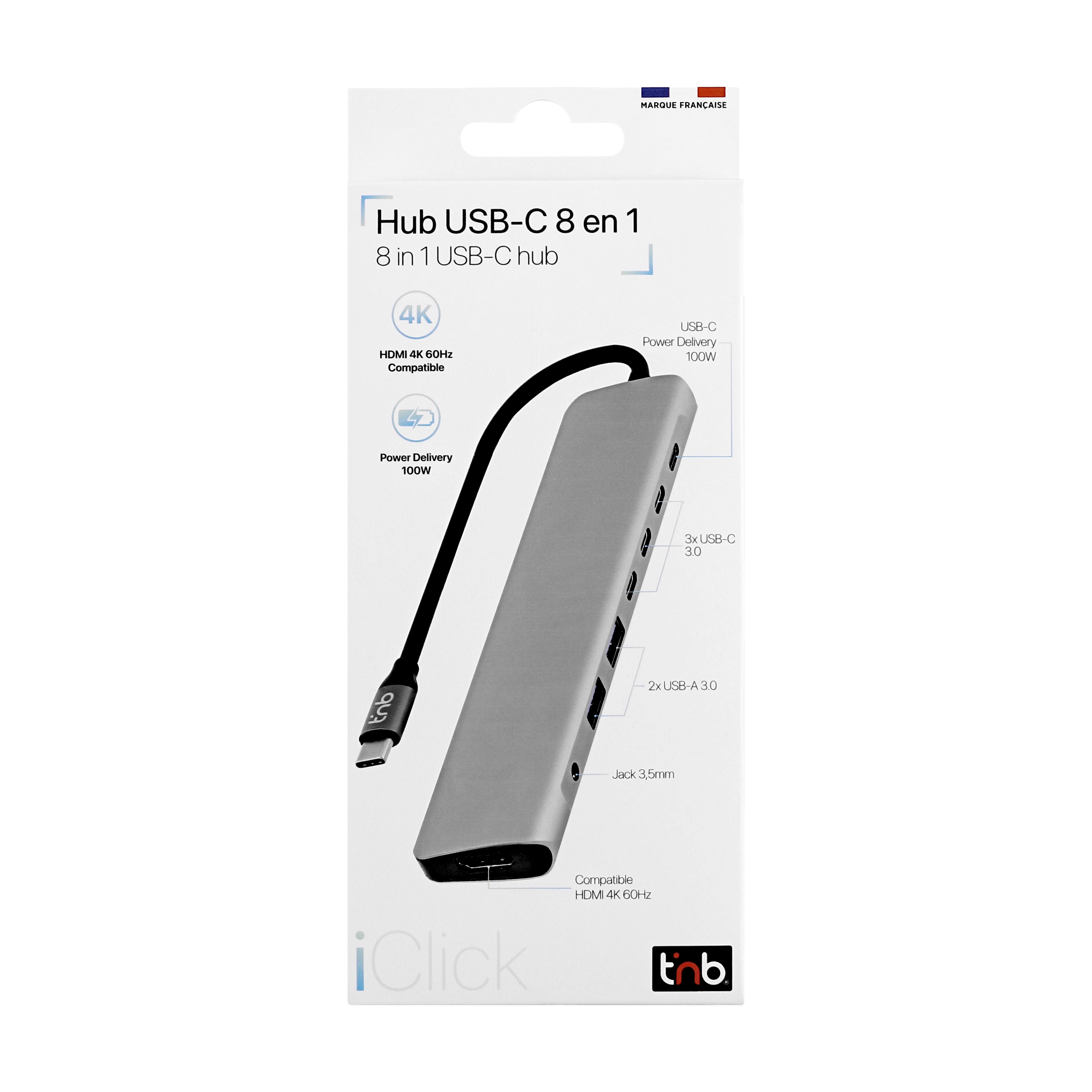 Concentrador USB-C 8 en 1 - iClick5