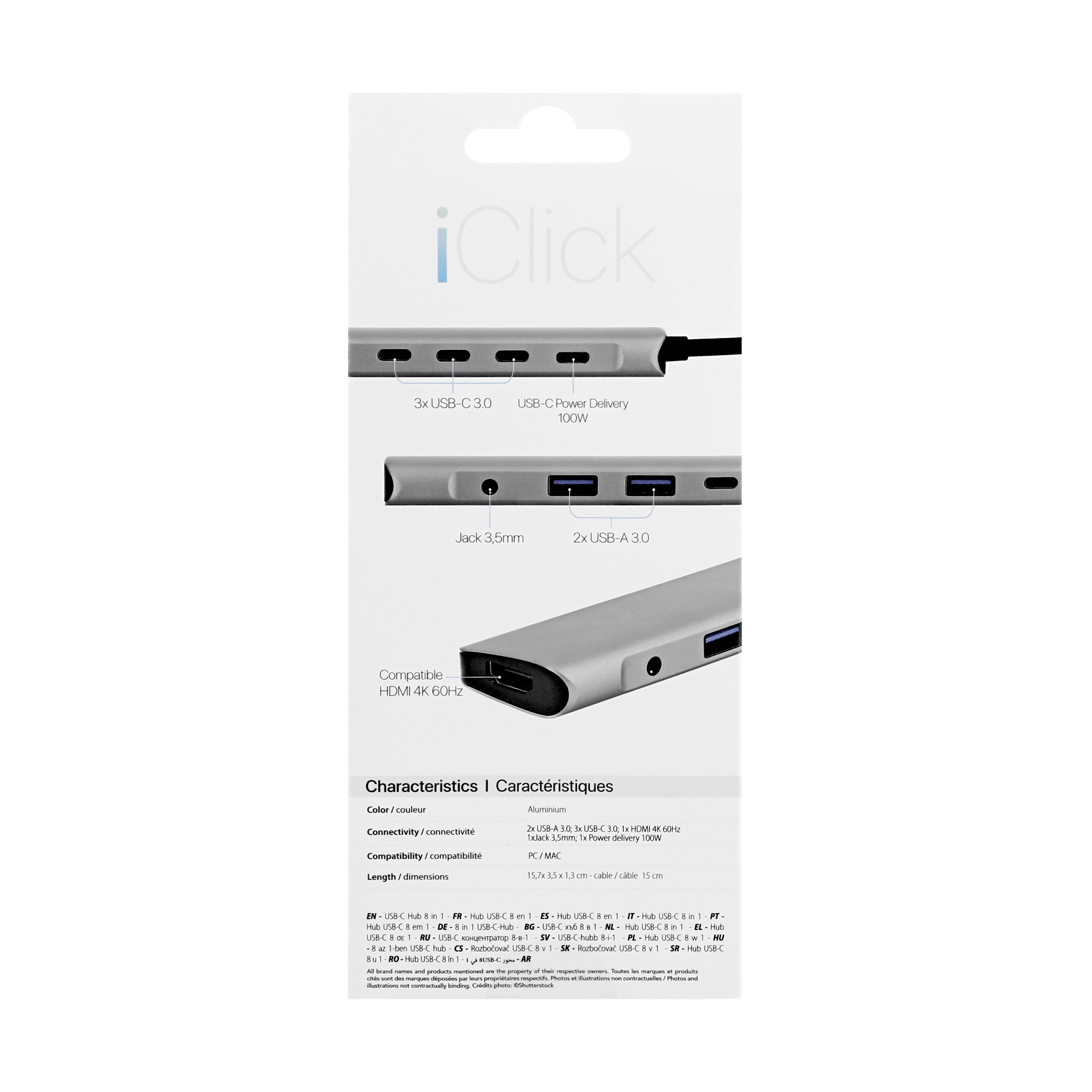 Concentrador USB-C 8 en 1 - iClick6