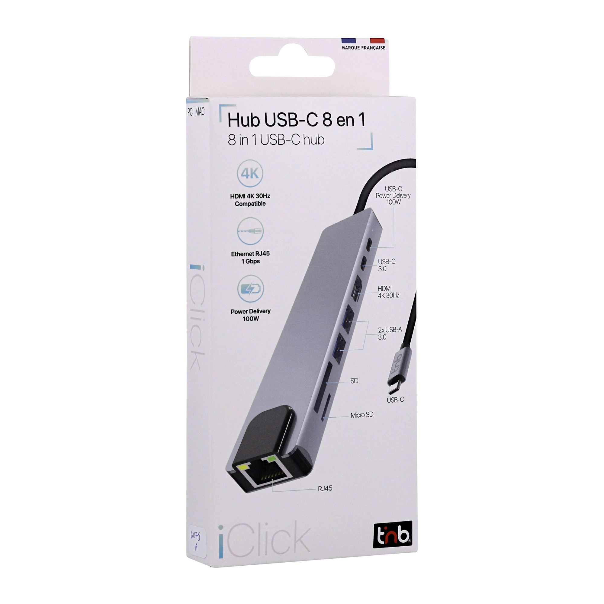 Hub USB-C 8 en 1 - iClick2