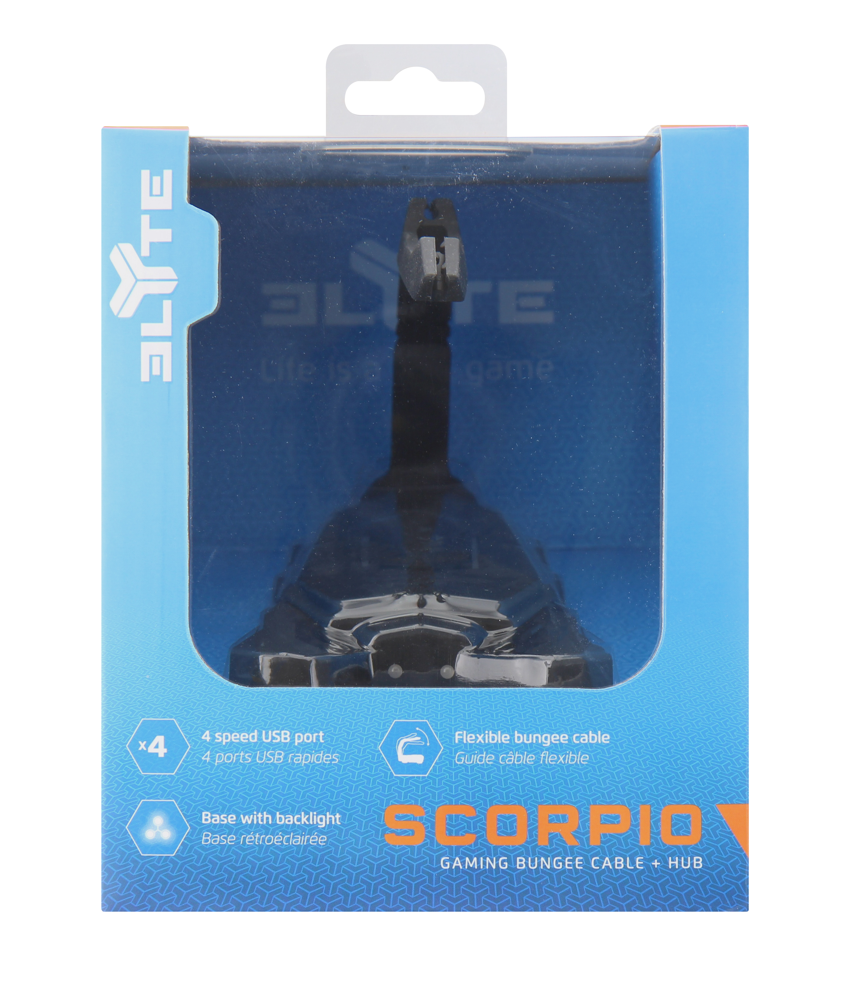 ELYTE SCORPIO - USB HUB and gaming mouse cable management4