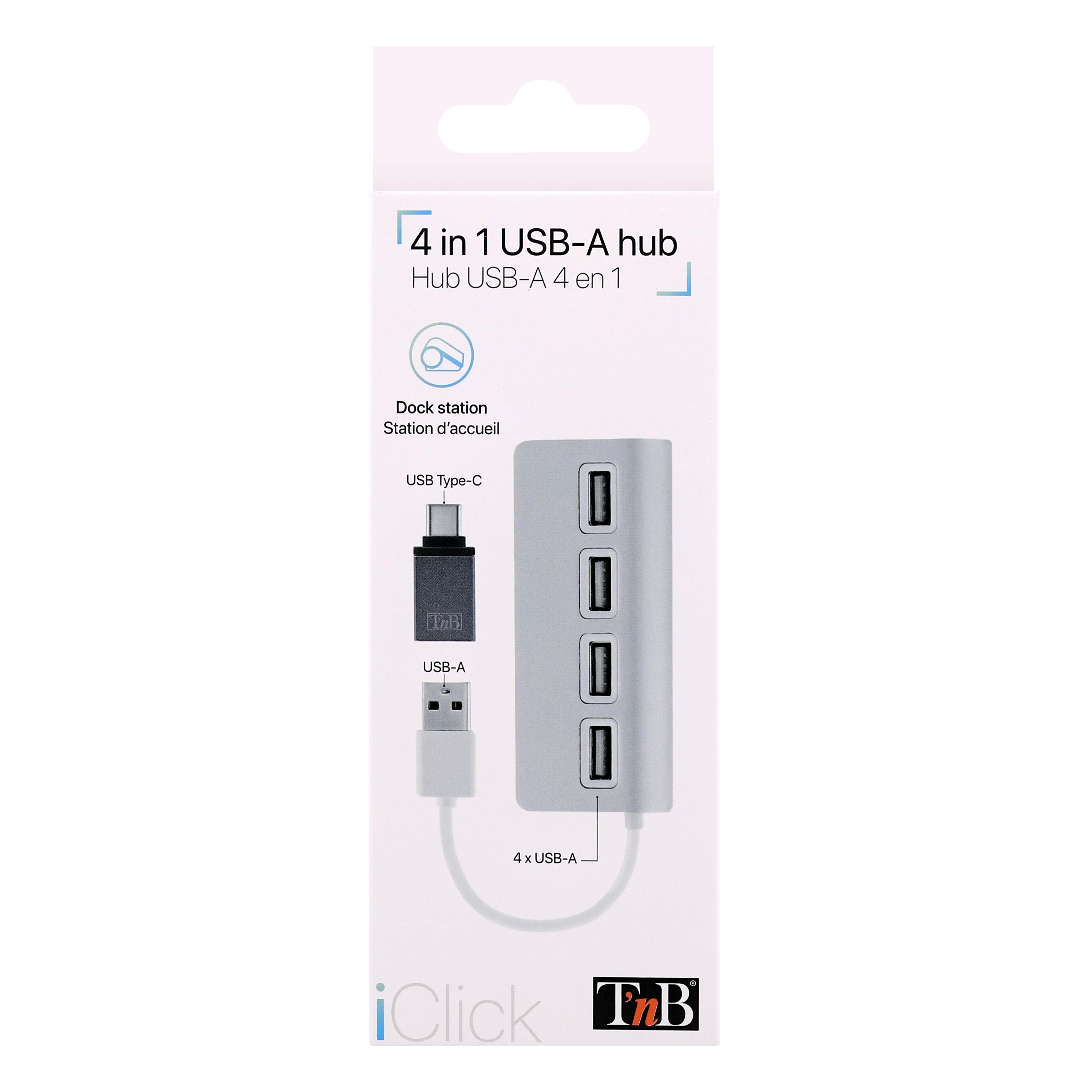 Aluminum USB-A & USB-C hub to 4x USB-A7