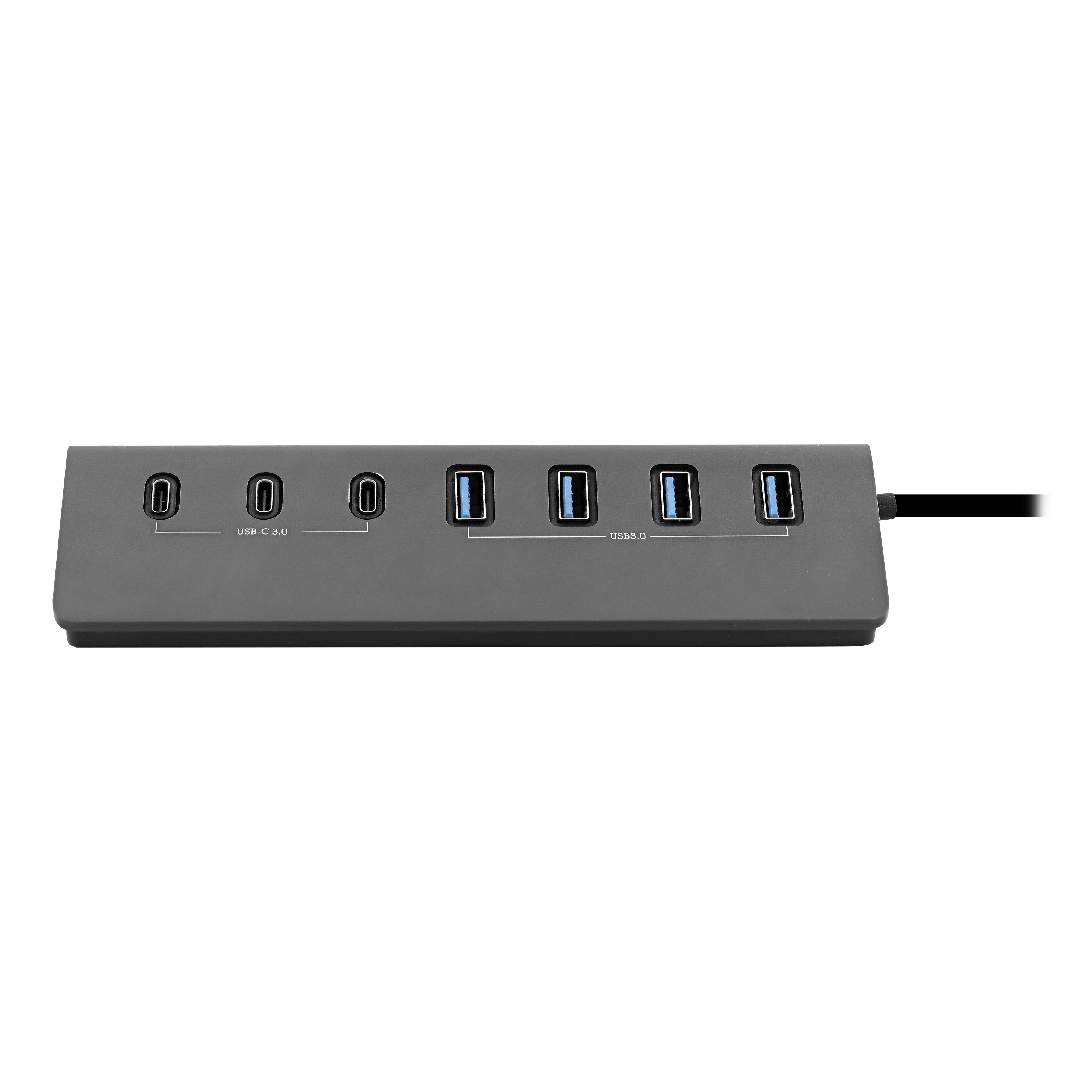 Hub 7en1 USB-A & USB-C 3.0 en aluminium vers 4x USB-A + 3xUSB-C1