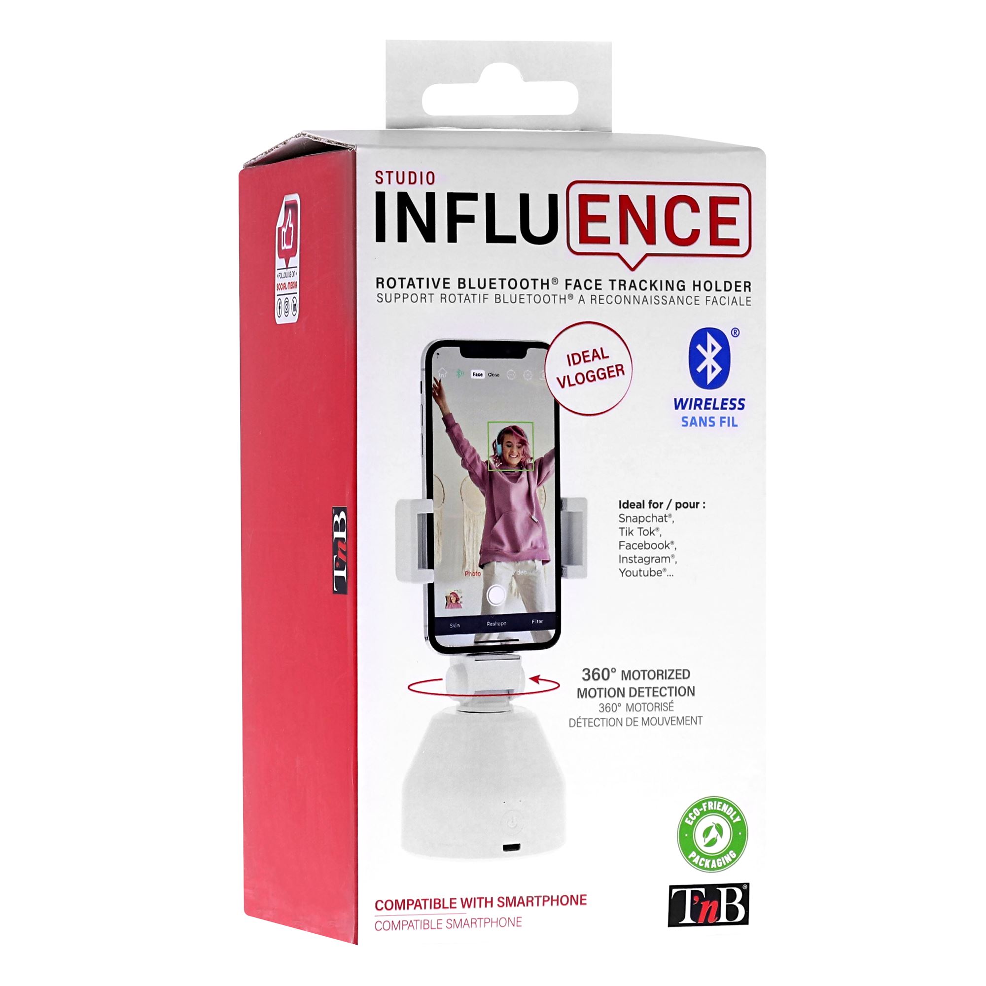 -INFLUENCE Rotating Face Recognition Bluetooth Holder7