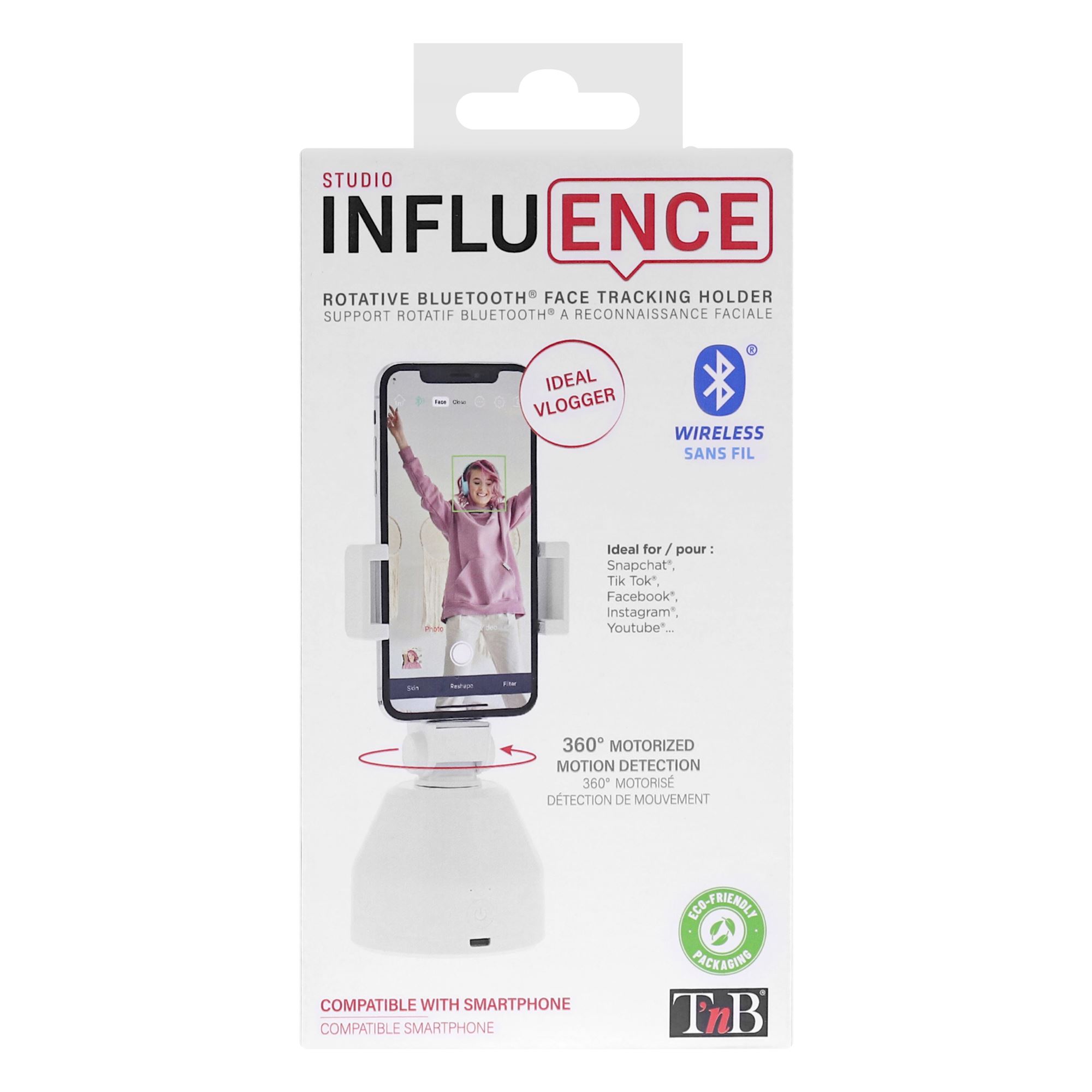 -INFLUENCE Rotating Face Recognition Bluetooth Holder8
