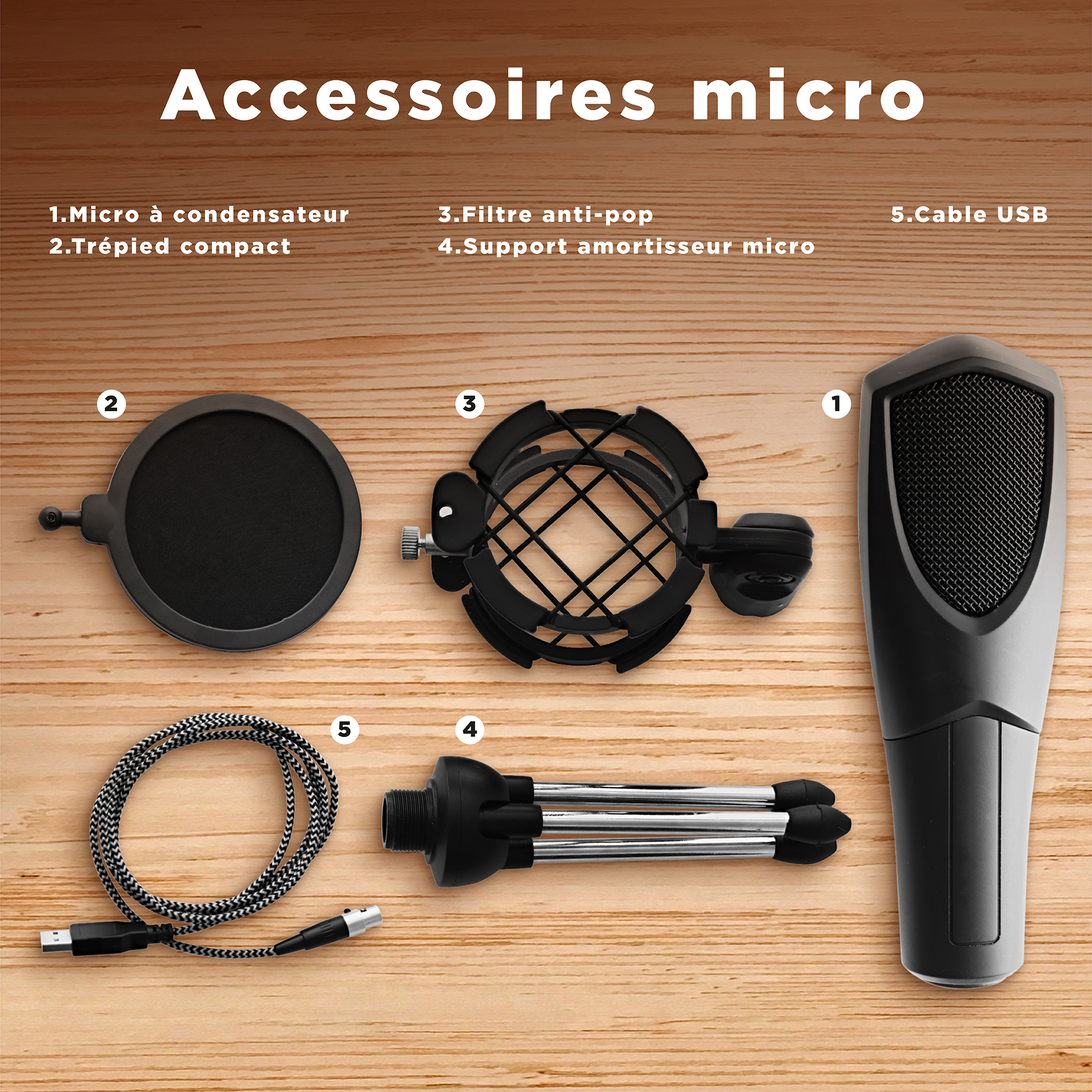 Micrófono omnidireccional USB - INFLUENCIA3
