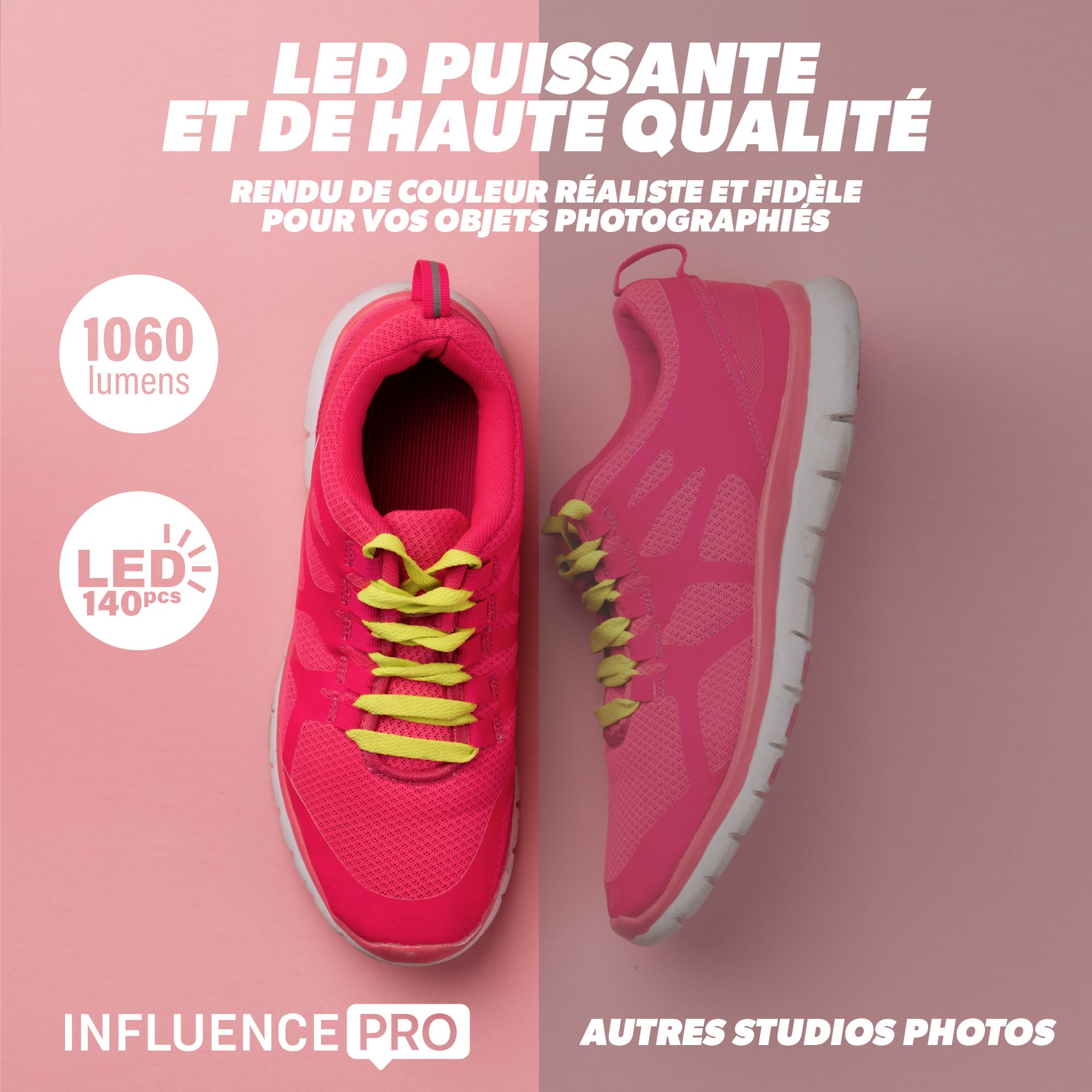 MINI STUDIO PHOTO PORTABLE 40X40X40CM - INFLUENCE PRO5