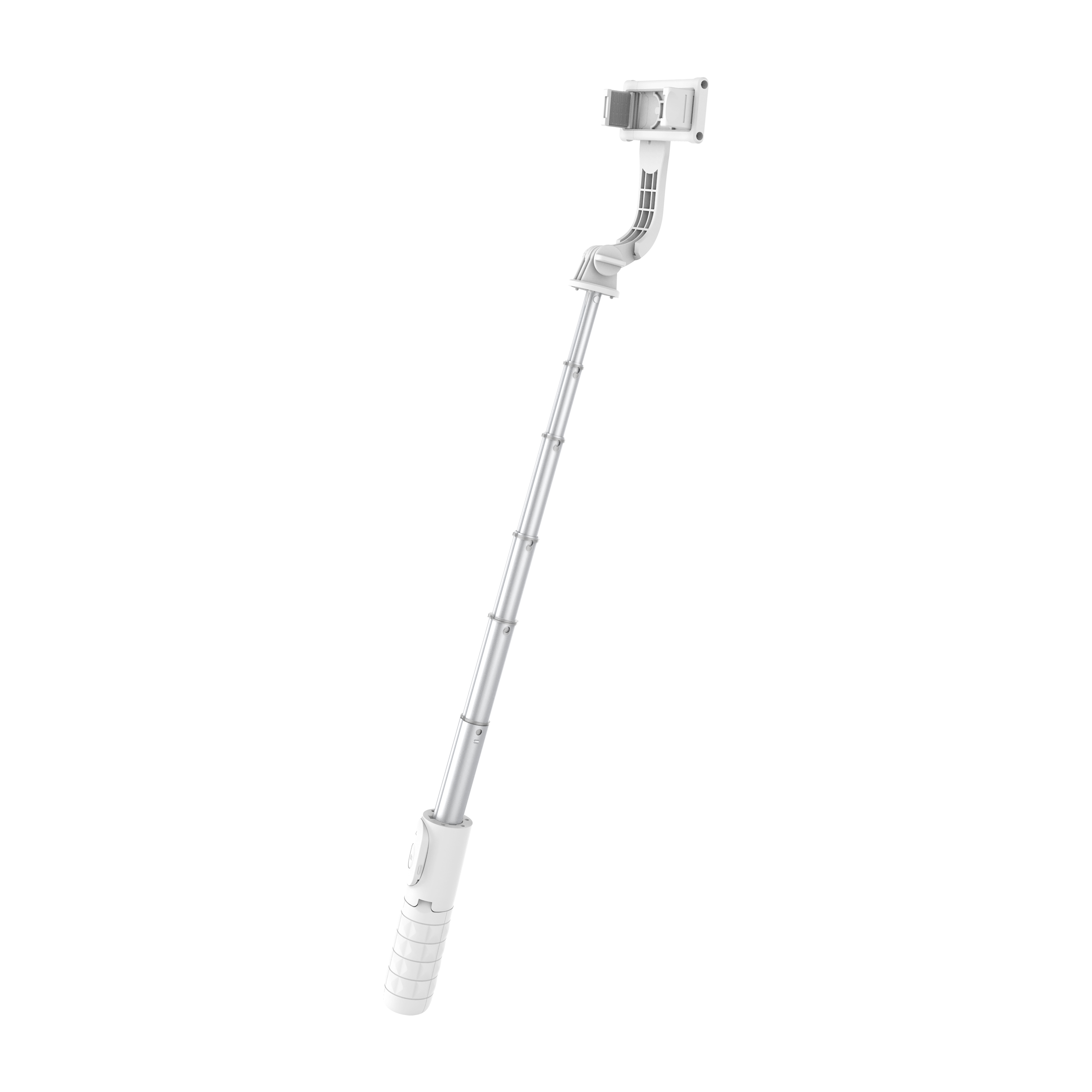 2 in 1 Mini Bluetooth Selfie Stick White with LED Light - INFLUENCE PRO4