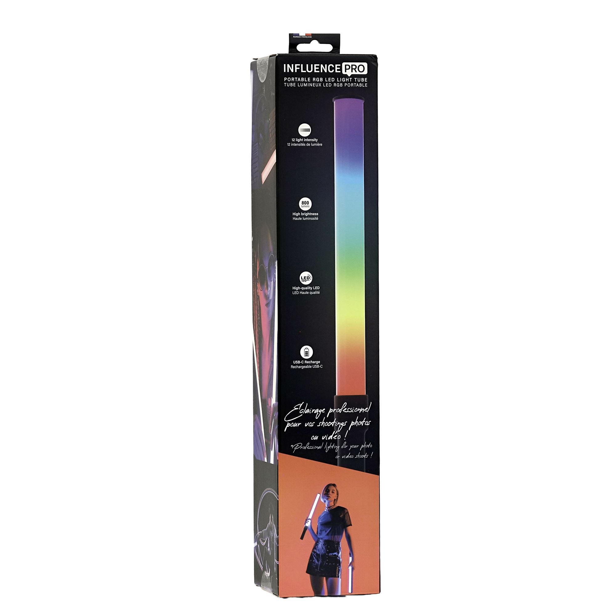 TUBE LUMINEUX LED RGB PORTABLE - INFLUENCE PRO7