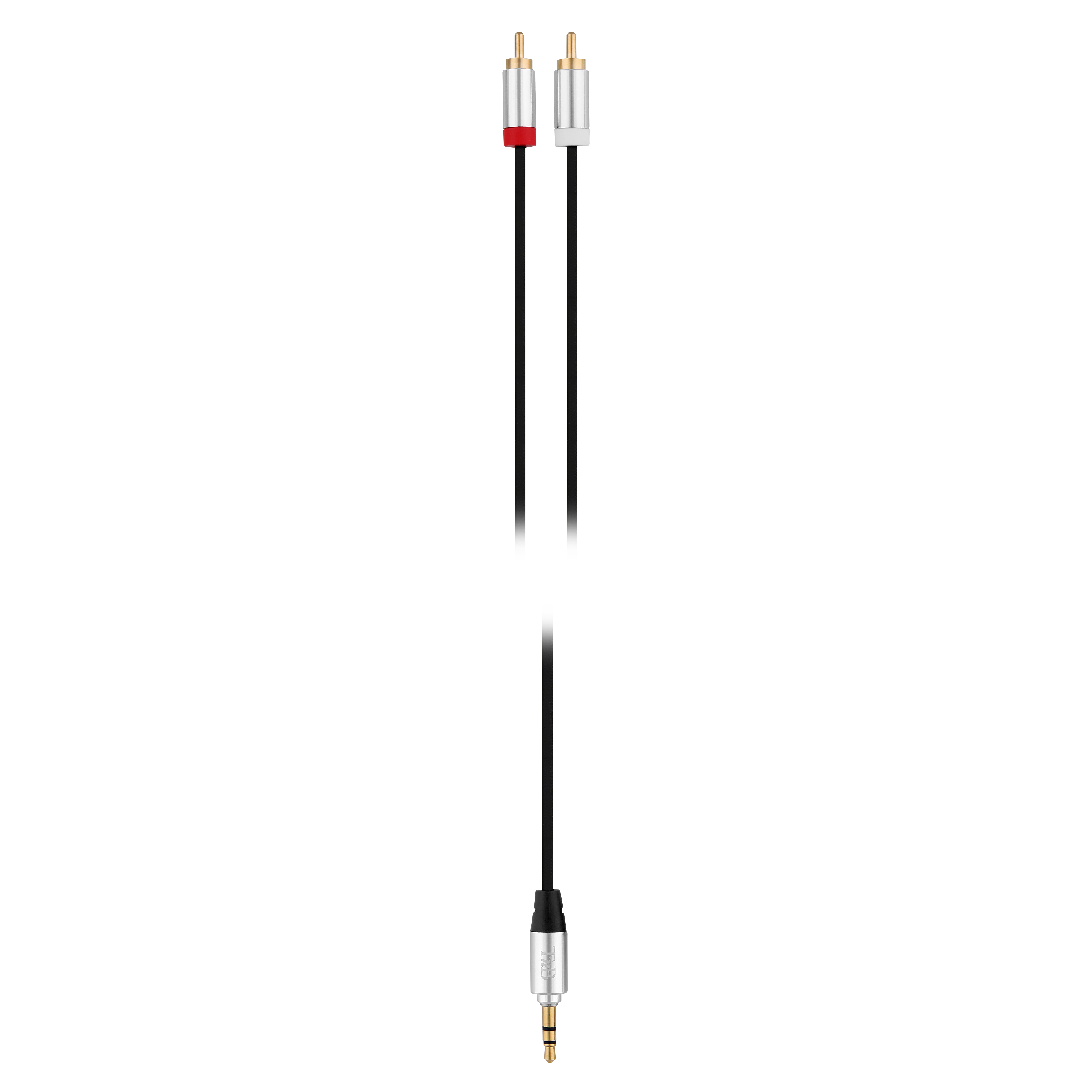 Câble jack 3,5mm mâle / 2 RCA mâle 3m connecteur or2