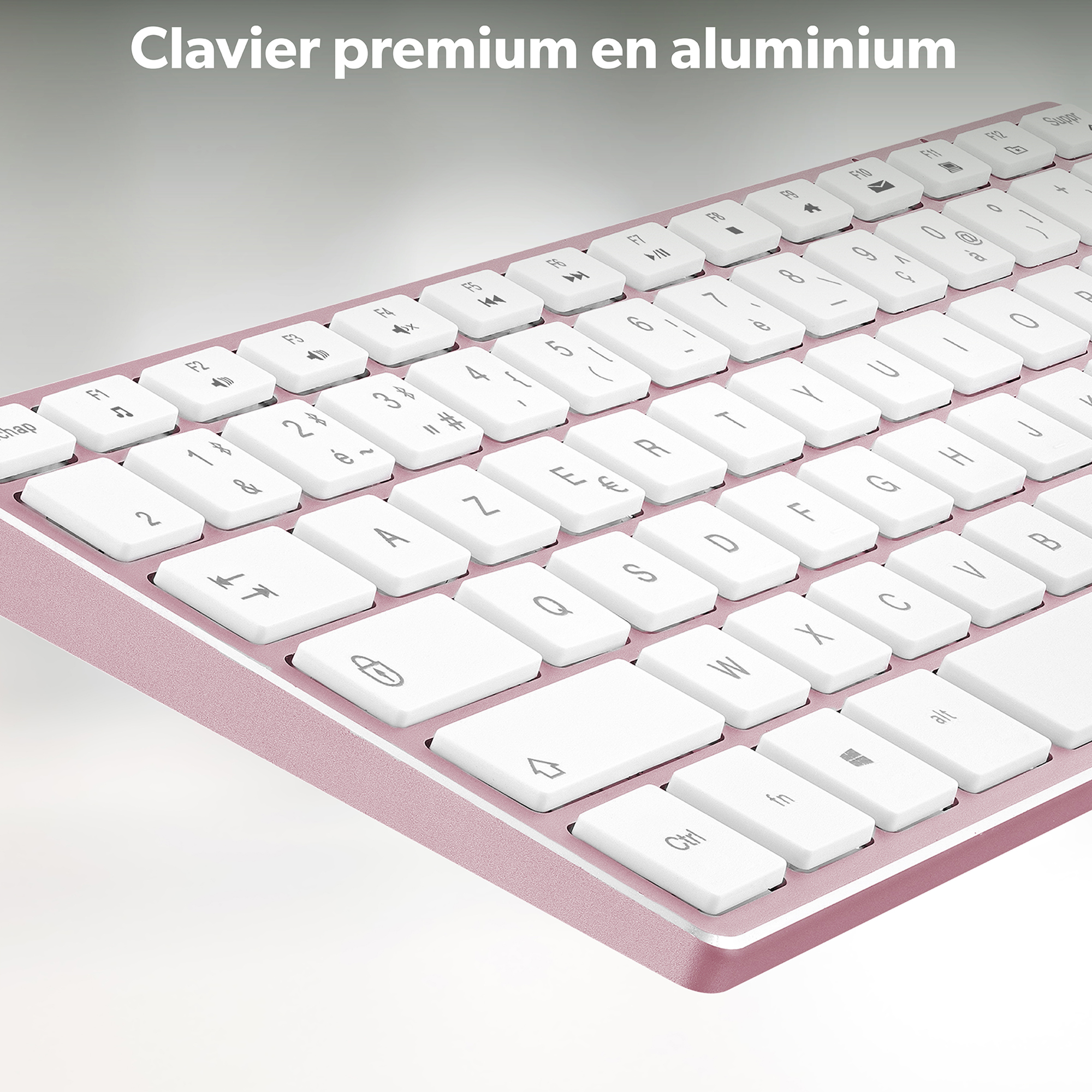 iClick color Bluetooth keyboard and mouse - pink3