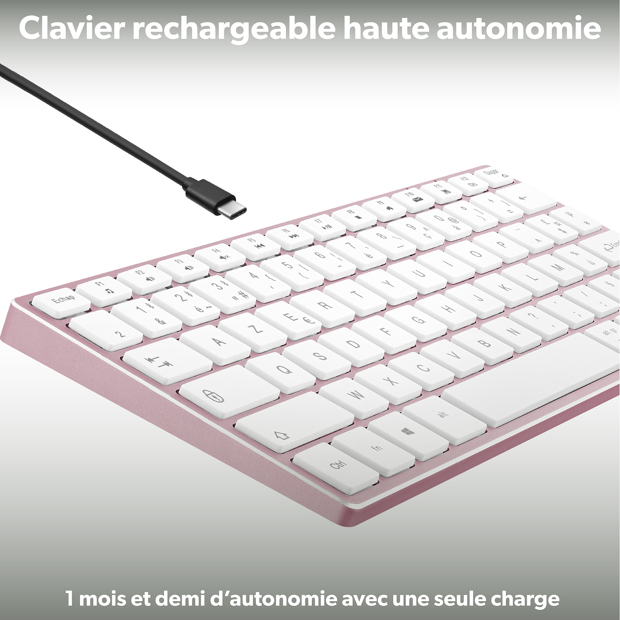 iClick color Bluetooth keyboard and mouse - pink4