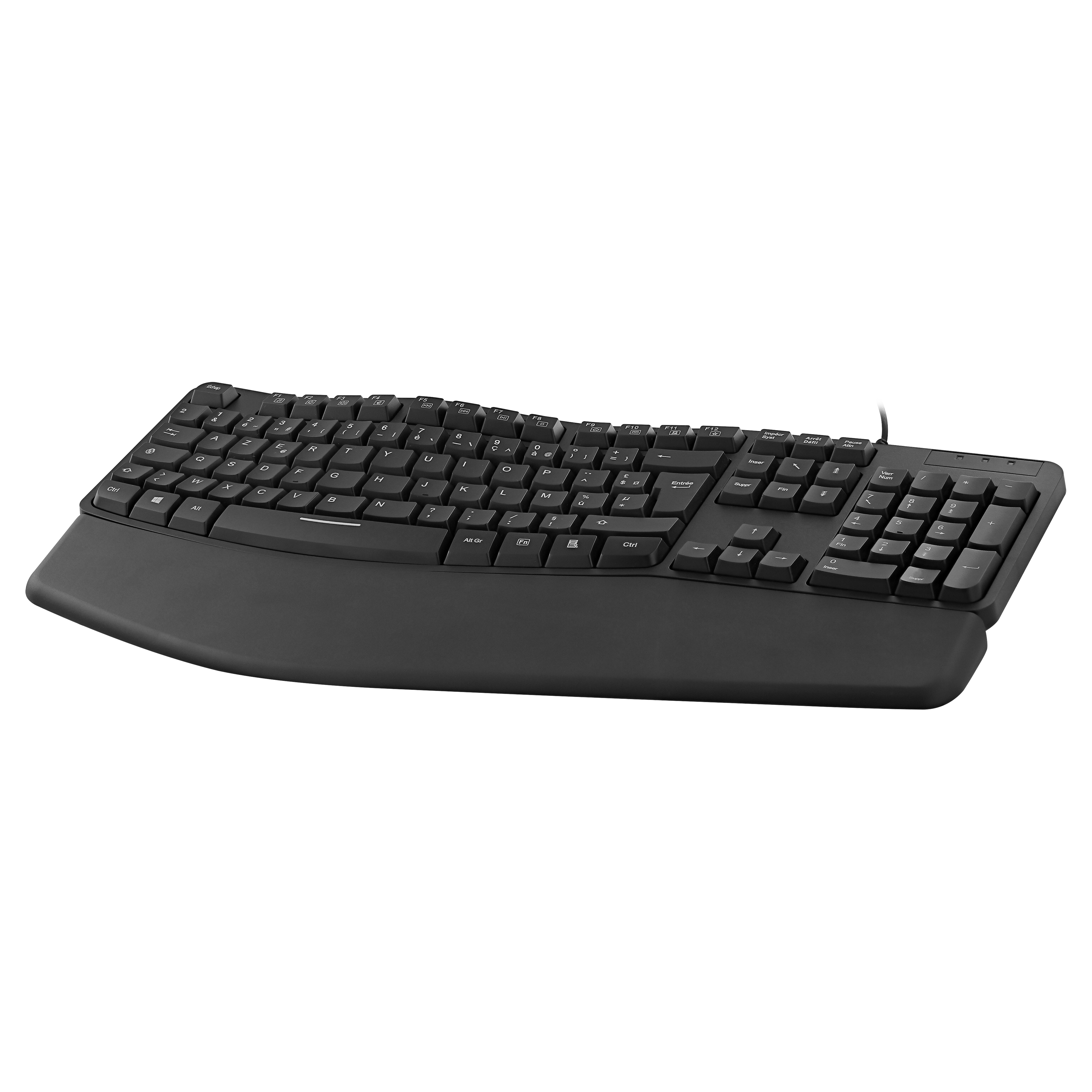 ERGONÓMICO - Teclado ergonómico con cable y reposamuñecas magnético1