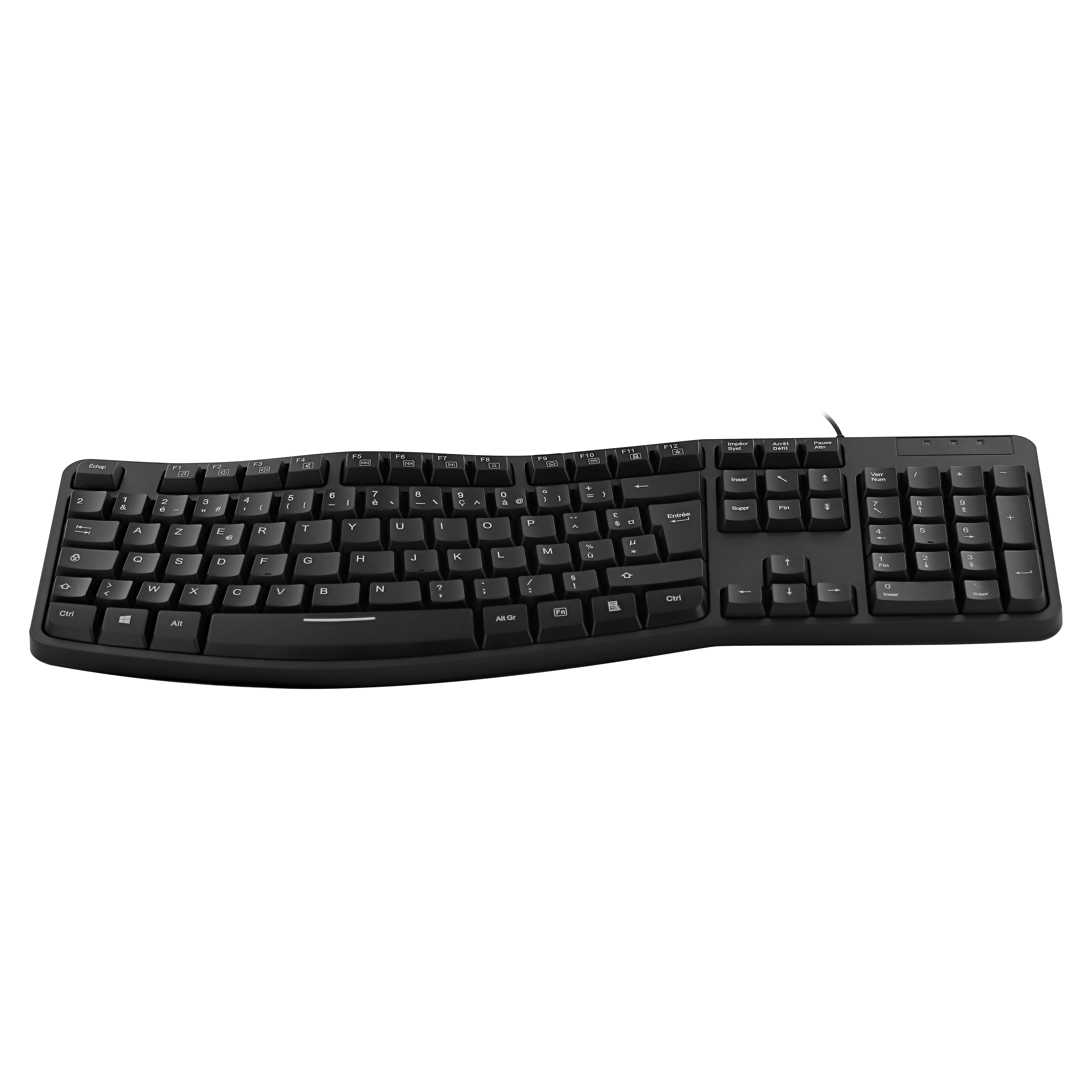 ERGONÓMICO - Teclado ergonómico con cable y reposamuñecas magnético2