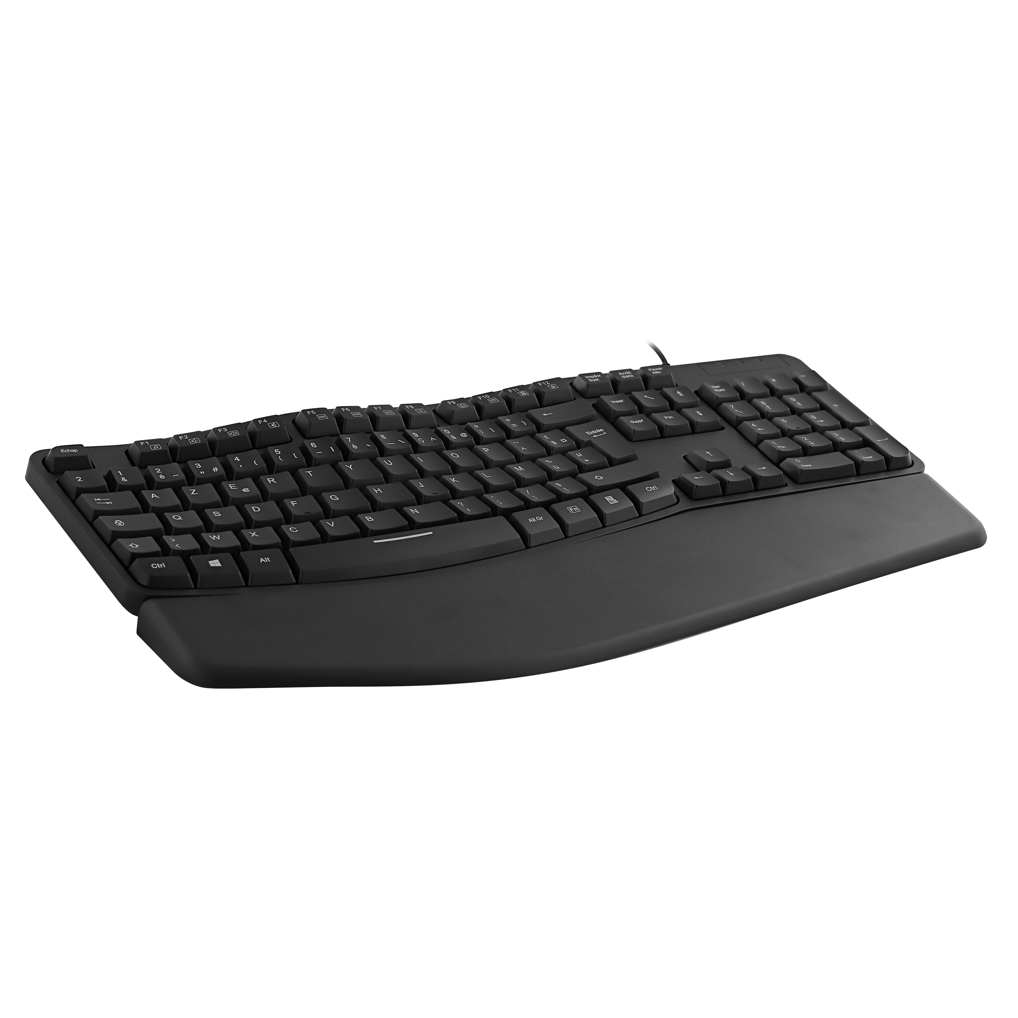 ERGONÓMICO - Teclado ergonómico con cable y reposamuñecas magnético6