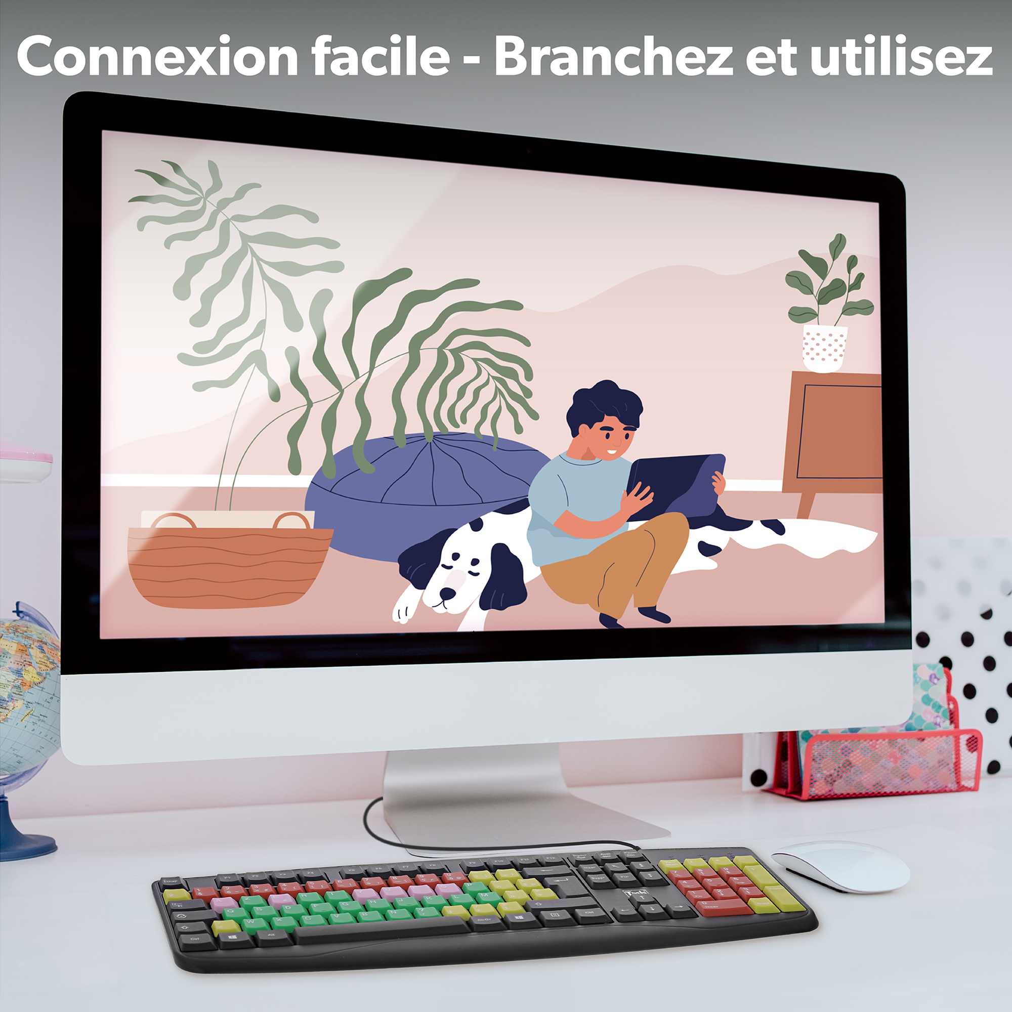 Clavier filaire coloré pour enfants KID5
