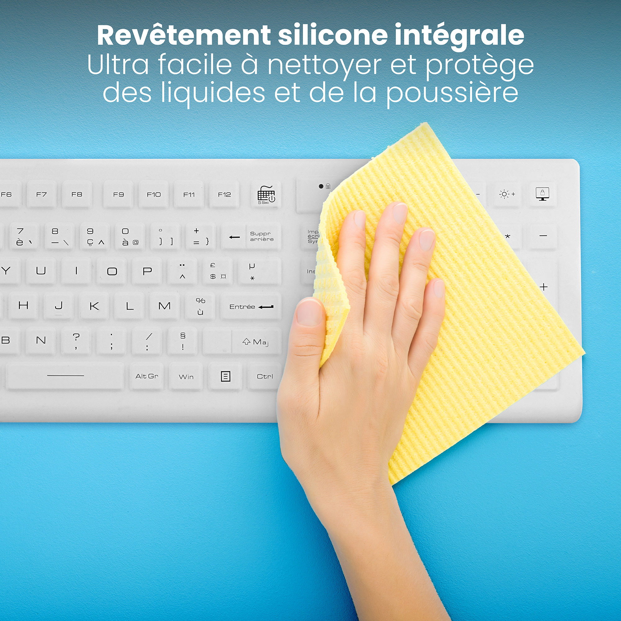 Clavier filaire médical IP68 - AZERTY (FR)4