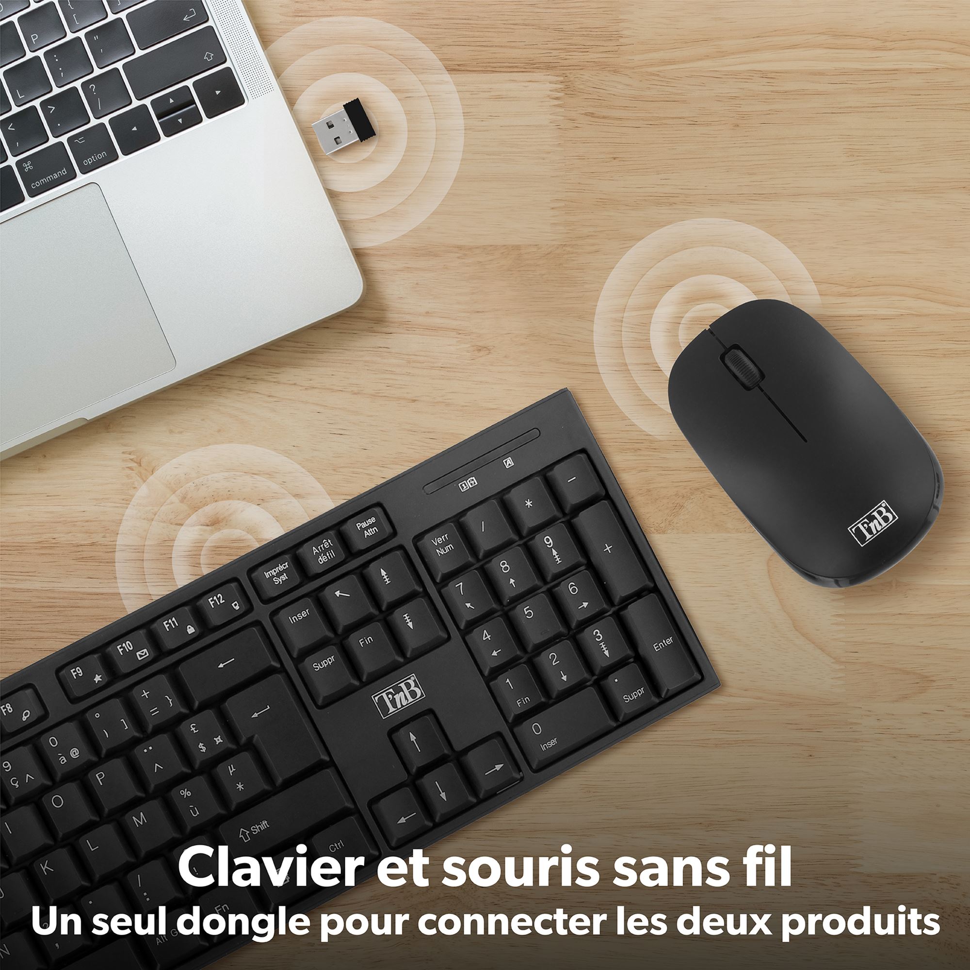 CLASSY - COMBO CLAVIER / SOURIS SANS FIL - NOIR3