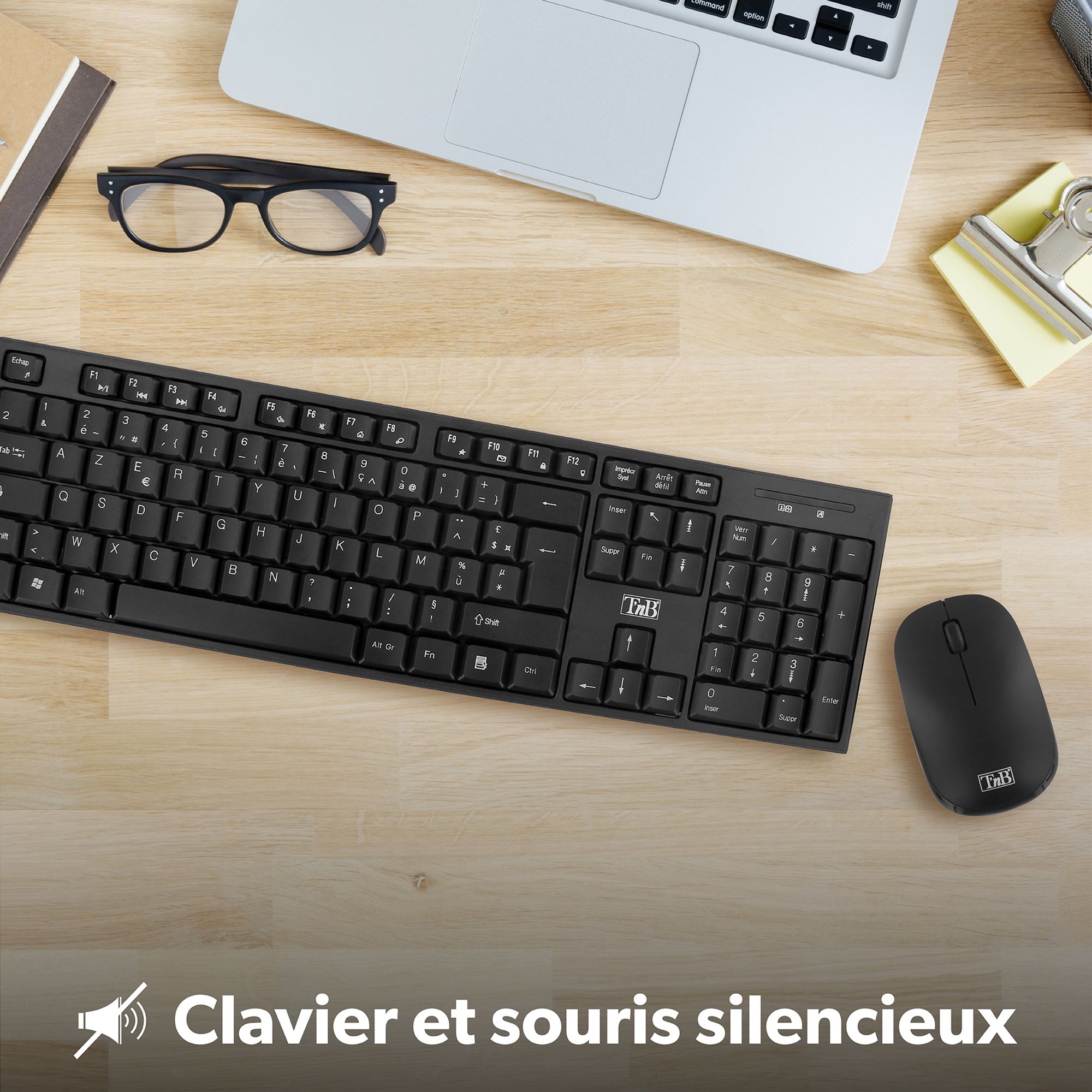 CLASSY - COMBO CLAVIER / SOURIS SANS FIL - NOIR4