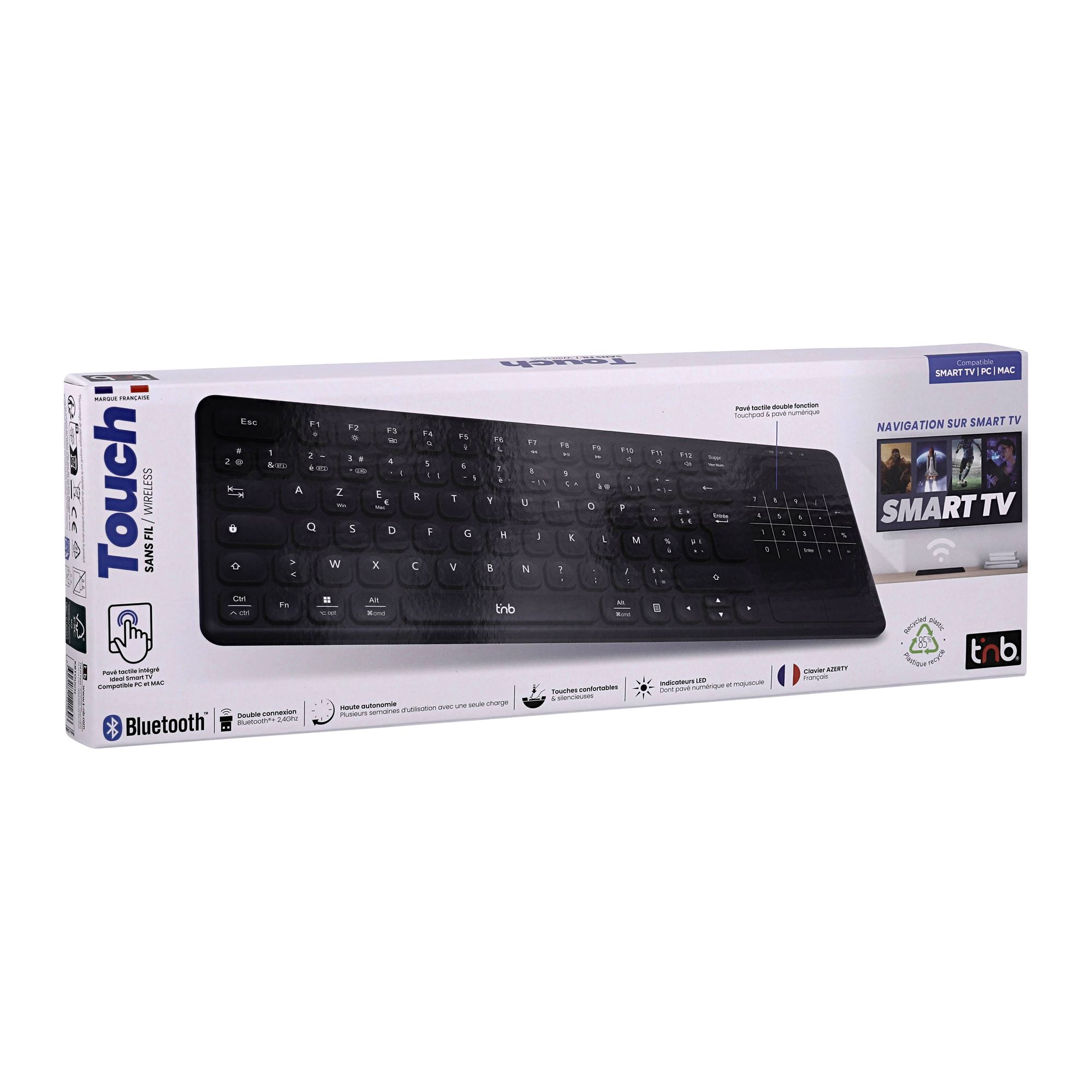 Clavier sans fil rechargeable SLIM TOUCH avec pave tactile intégré - AZERTY (FR)4