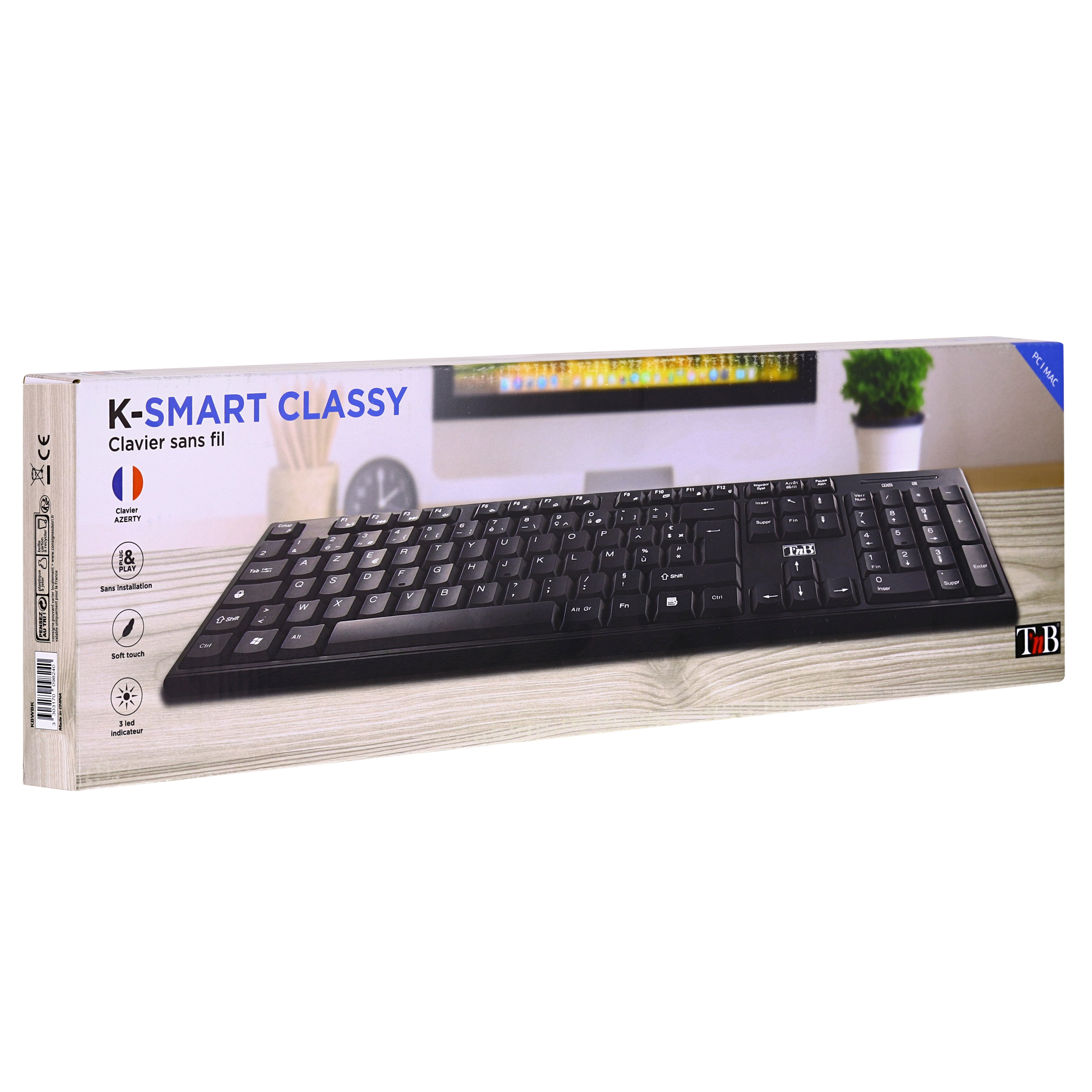 Clavier sans fil CLASSY noir - AZERTY (FR)4