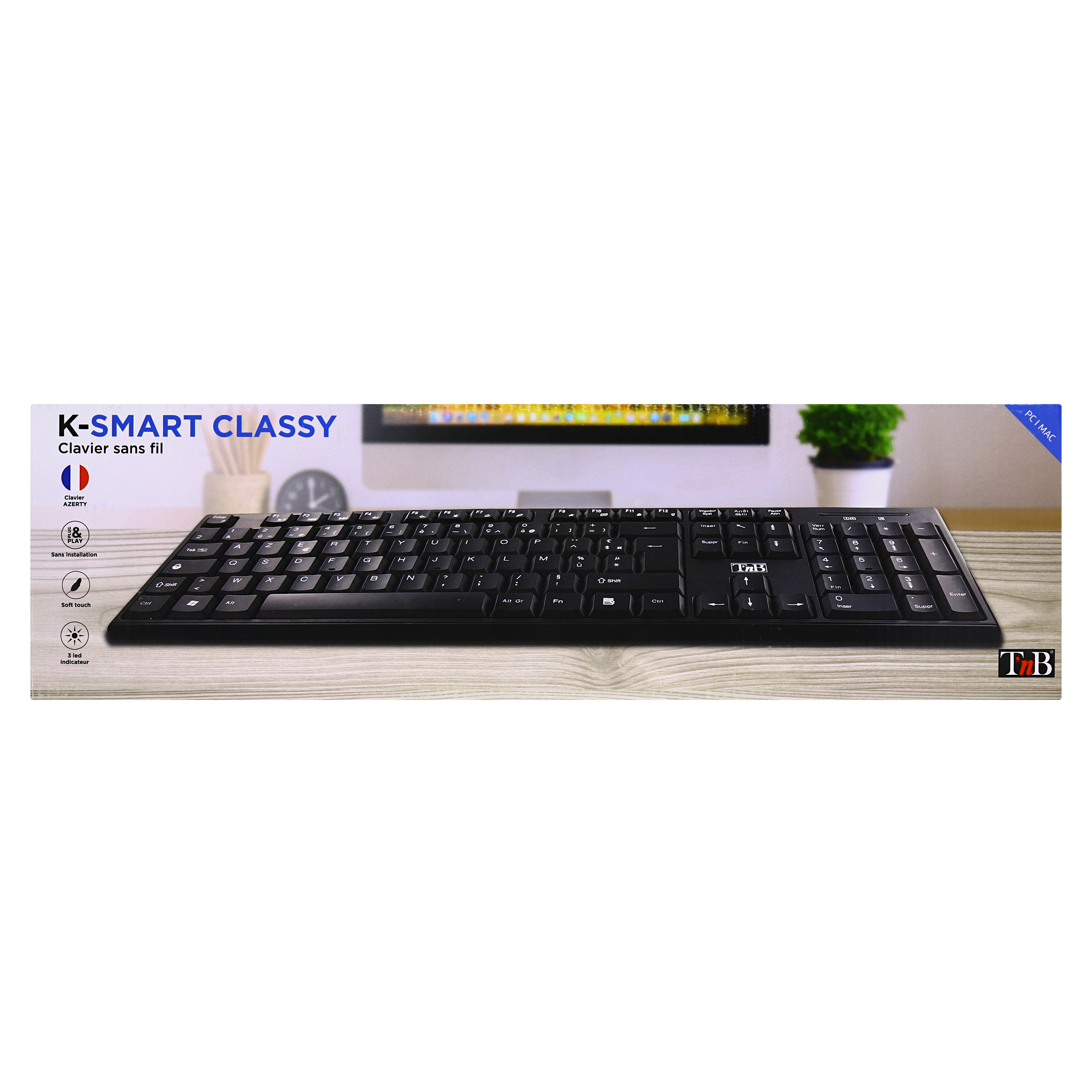 Clavier sans fil CLASSY noir - AZERTY (FR)5