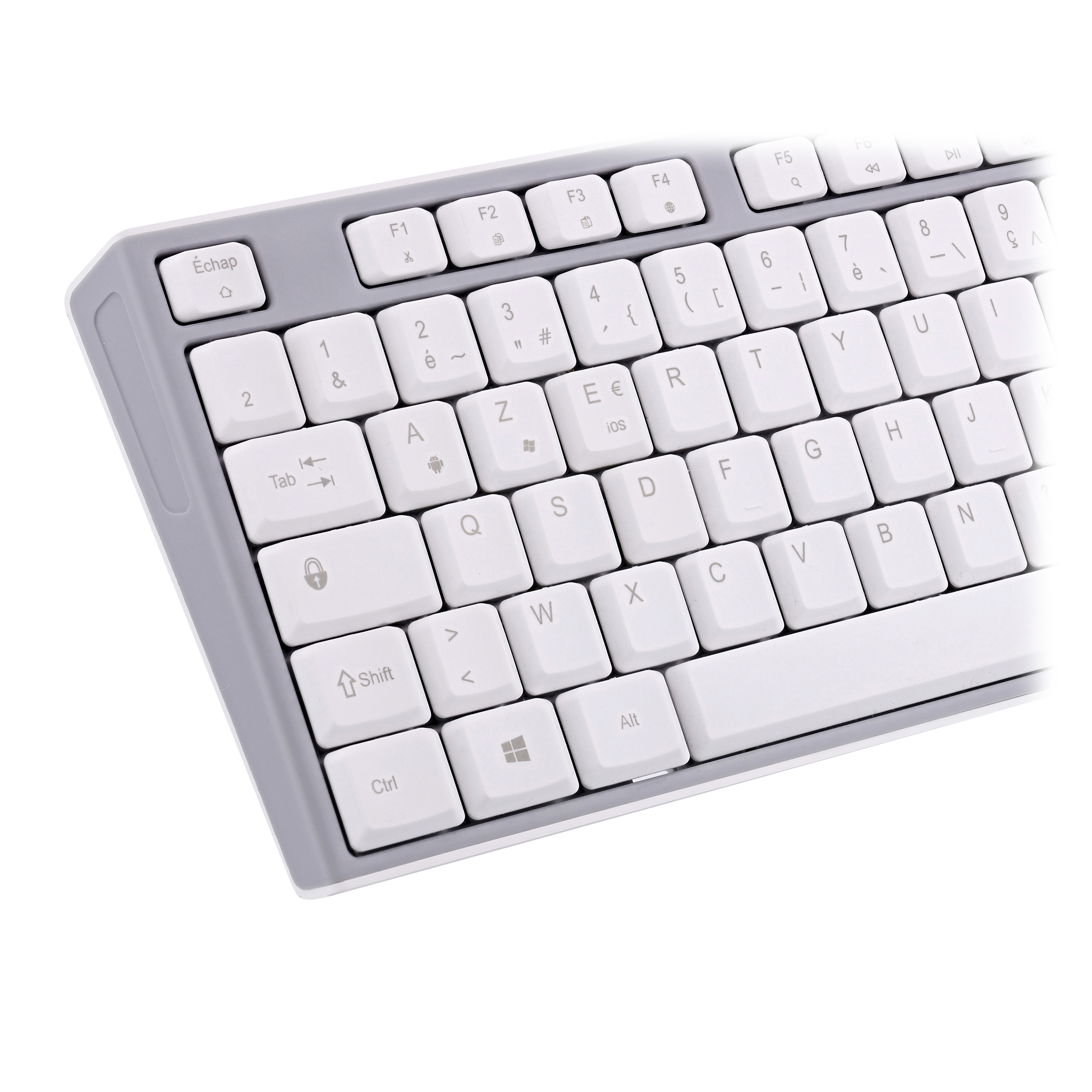 Teclado inalámbrico recargable Bluetooth + USB-A 2.4 Ghz - AZERTY (FR)3