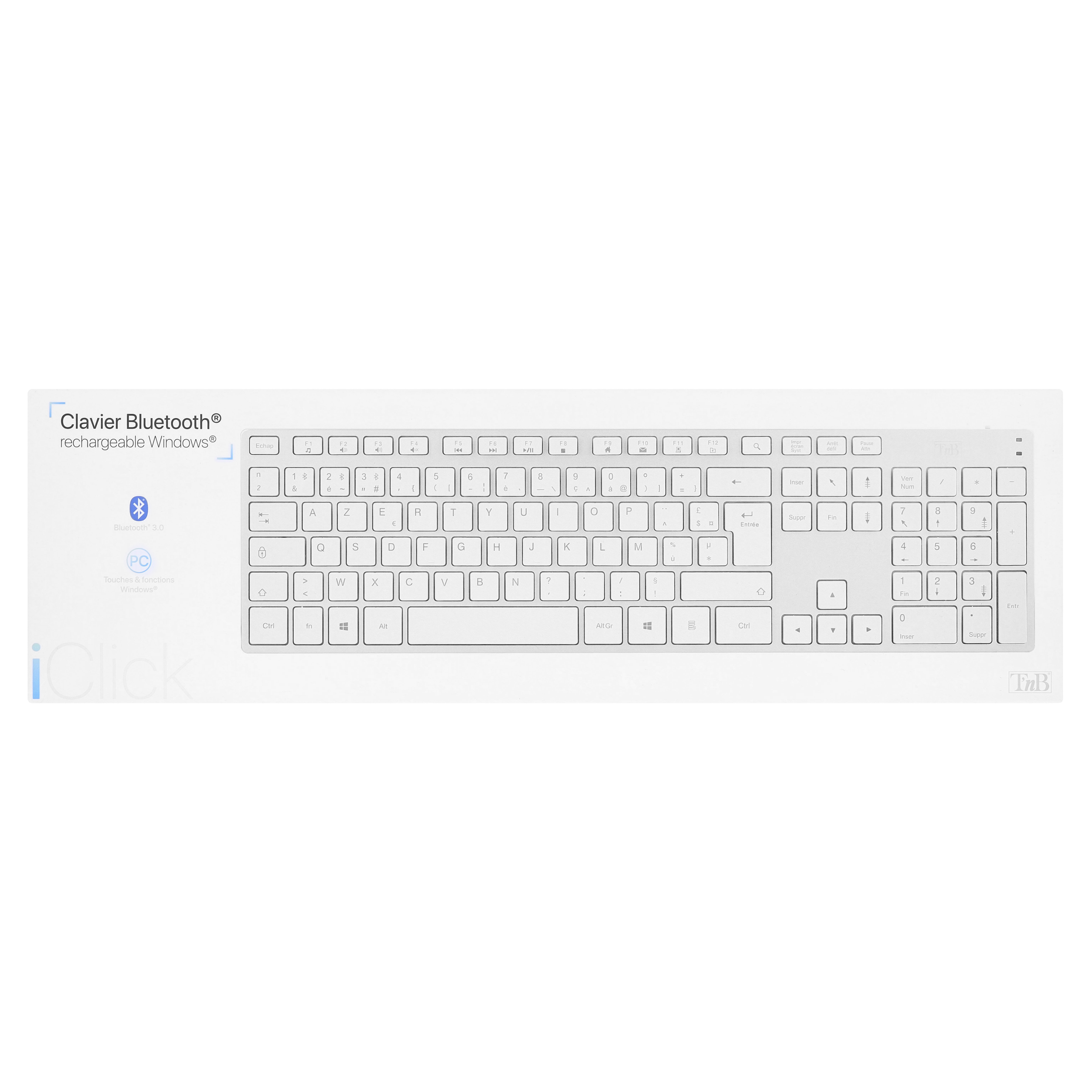 Clavier Bluetooth rechargeable WINDOWS3