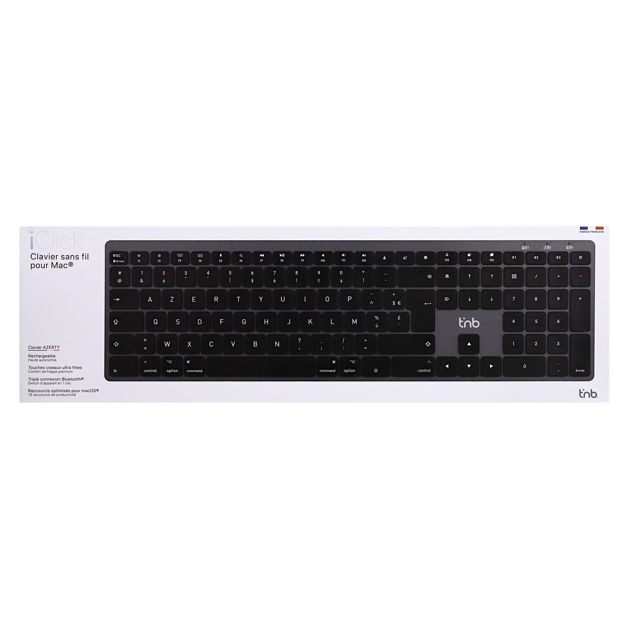 Teclado inalámbrico Bluetooth recargable ultrafino para Mac - AZERTY (FR)5
