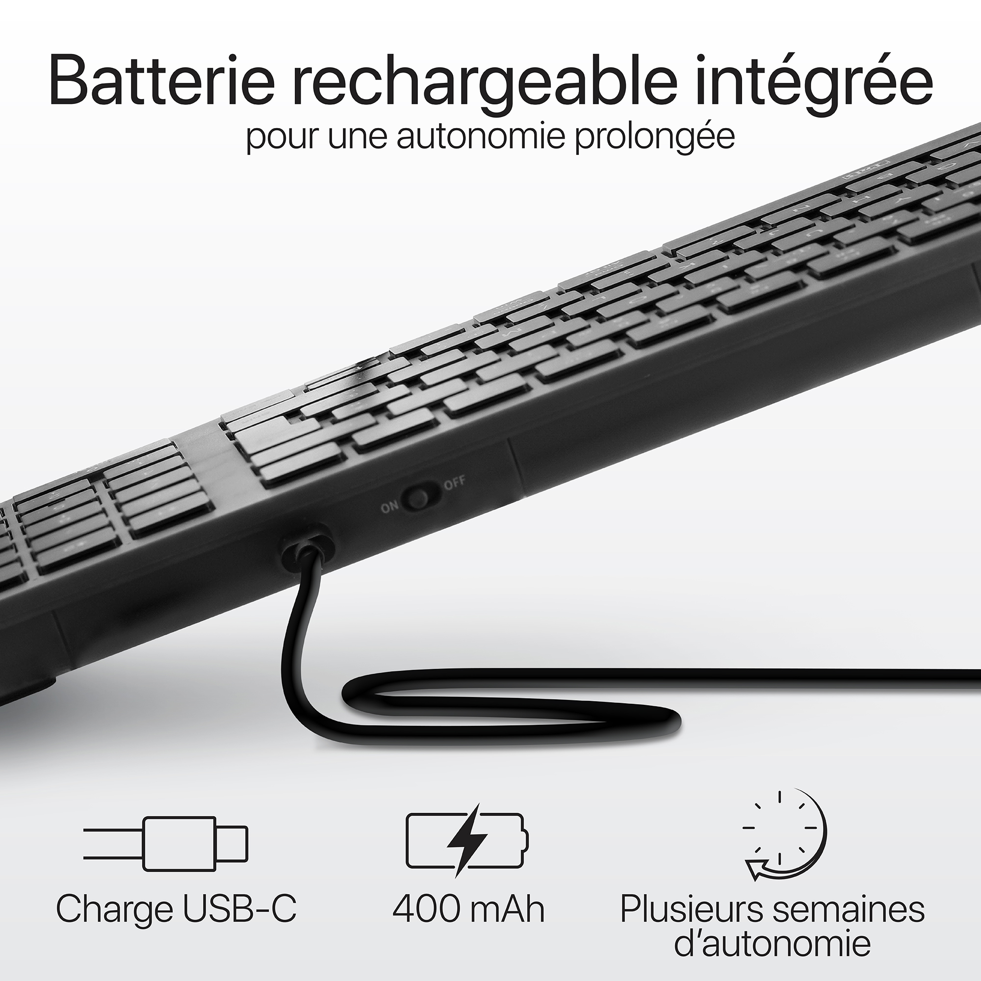 Teclado Bluetooth ultrafino recargable - AZERTY (FR)5