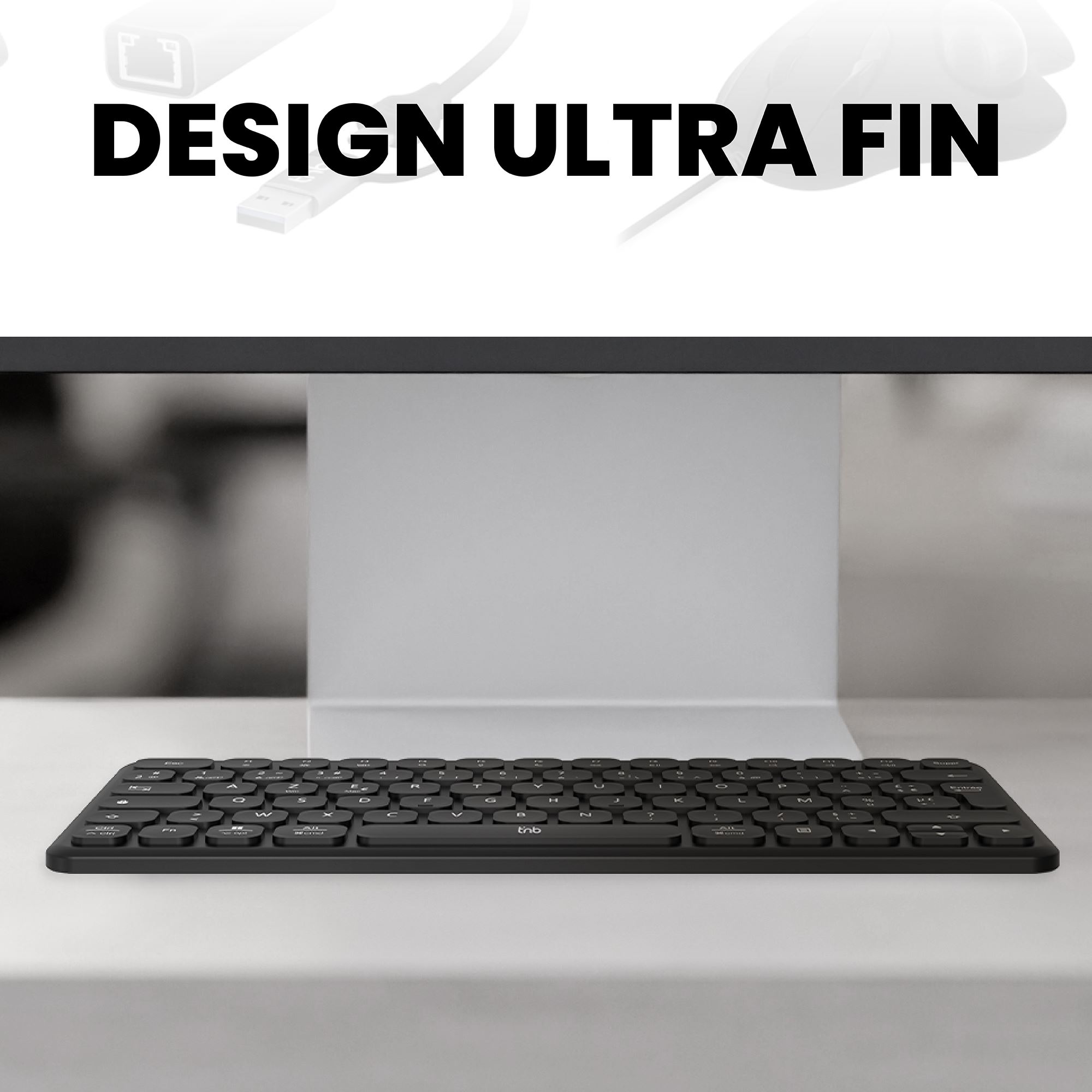 MINI Ultra-thin Rechargeable Bluetooth Keyboard - AZERTY (FR)4