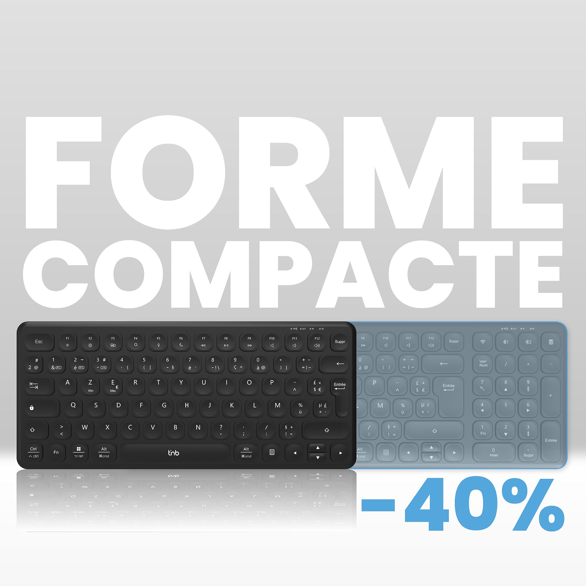 MINI Ultra-thin Rechargeable Bluetooth Keyboard - AZERTY (FR)6