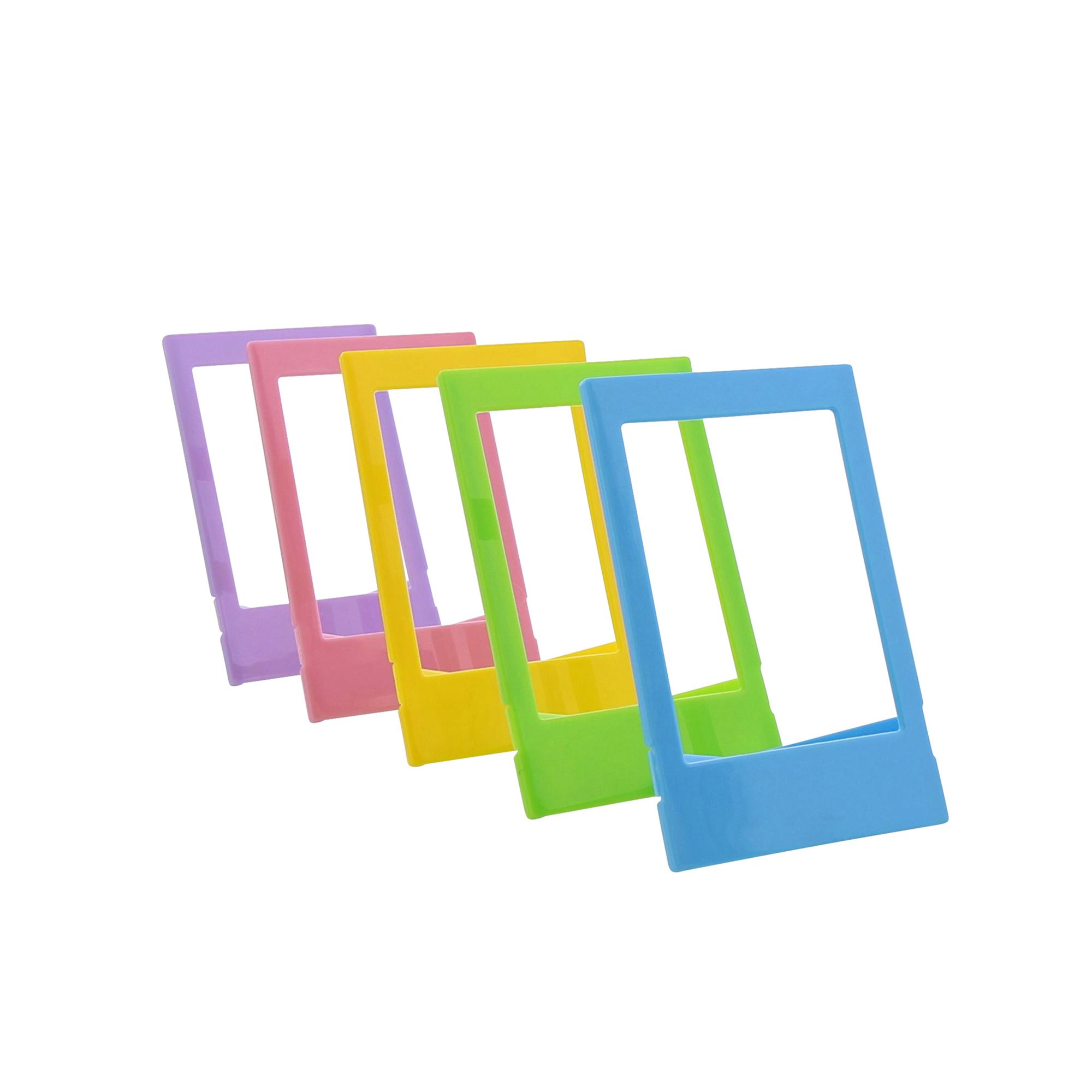 5 mini plastic photo frames4