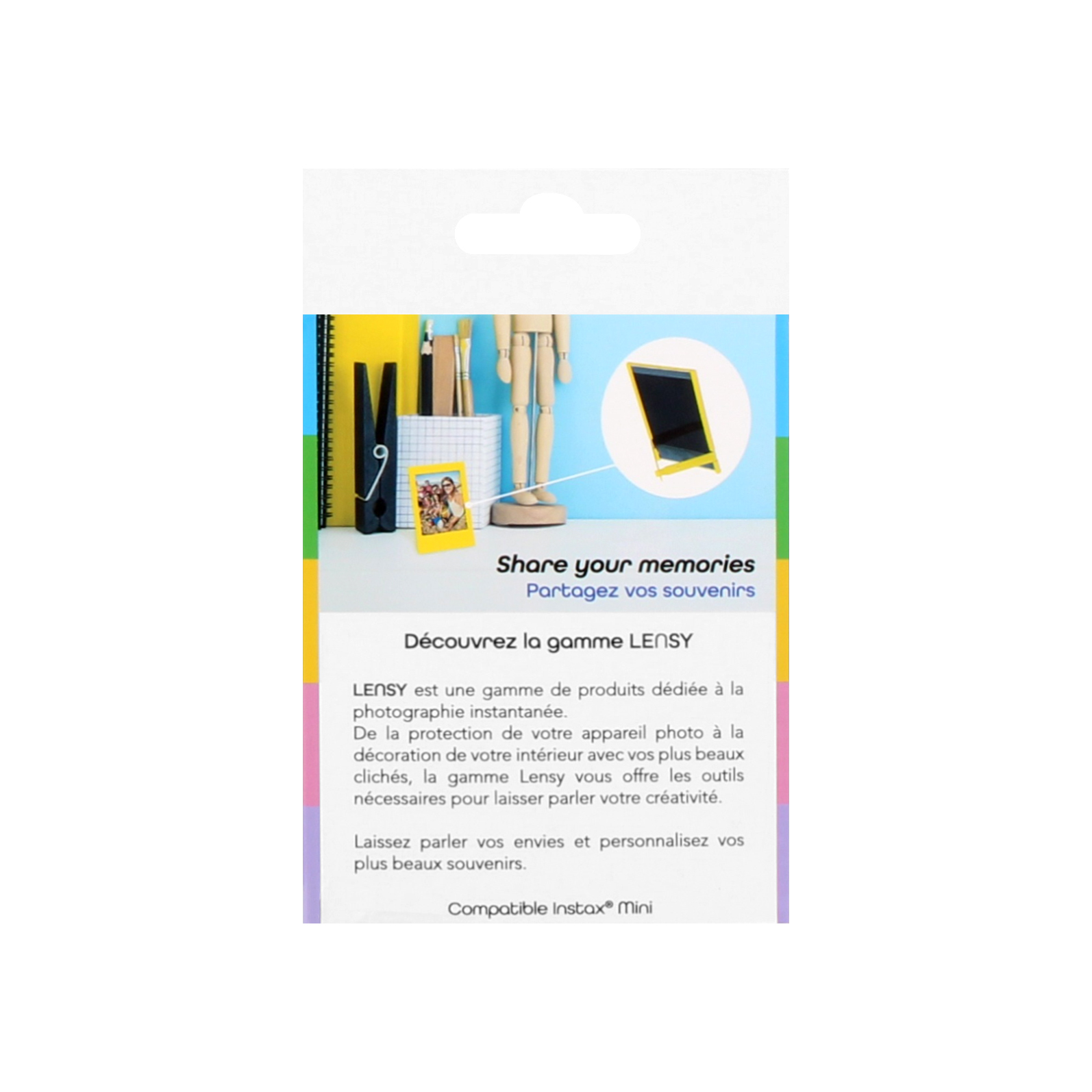 5 mini plastic photo frames7