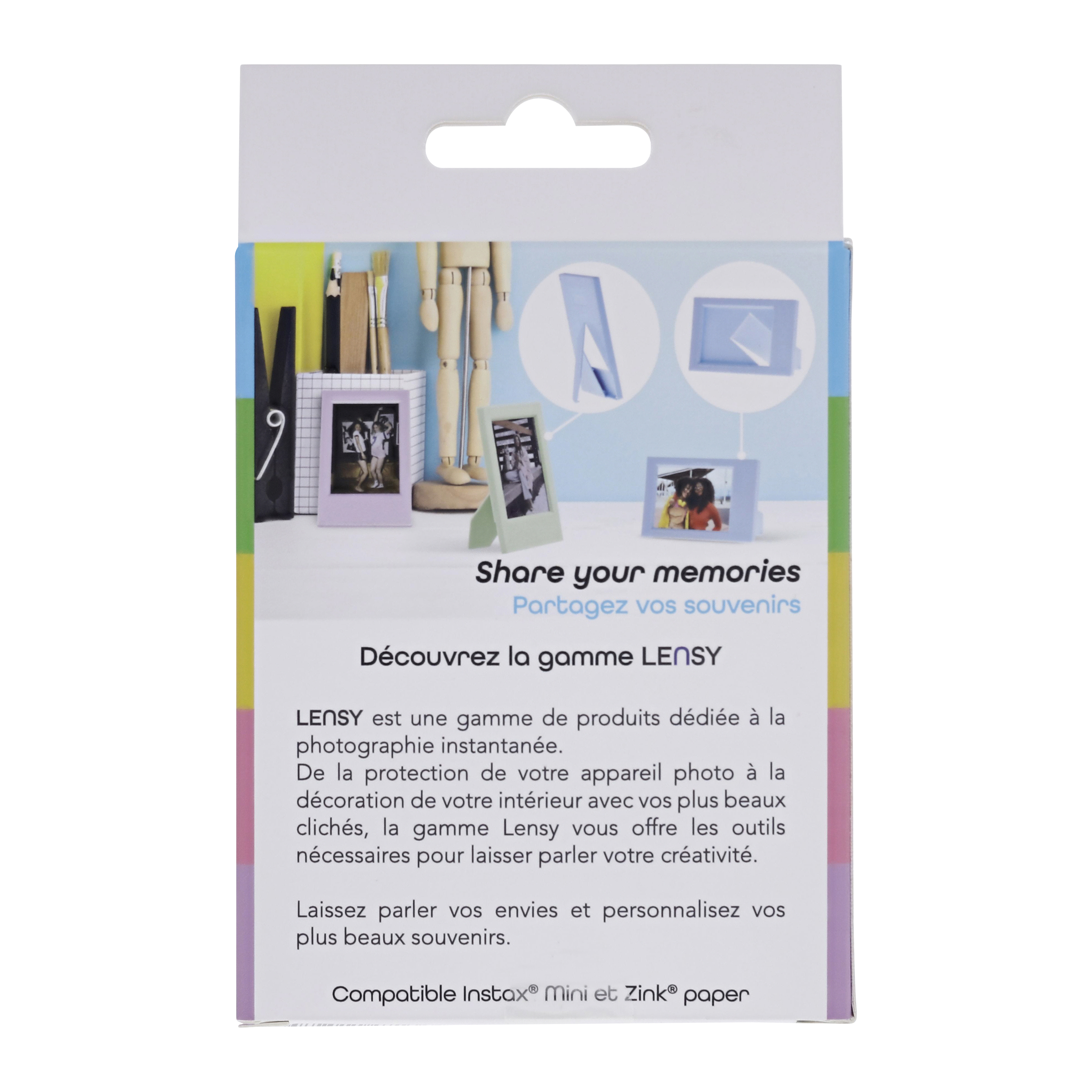 5 mini plastic photo frames10