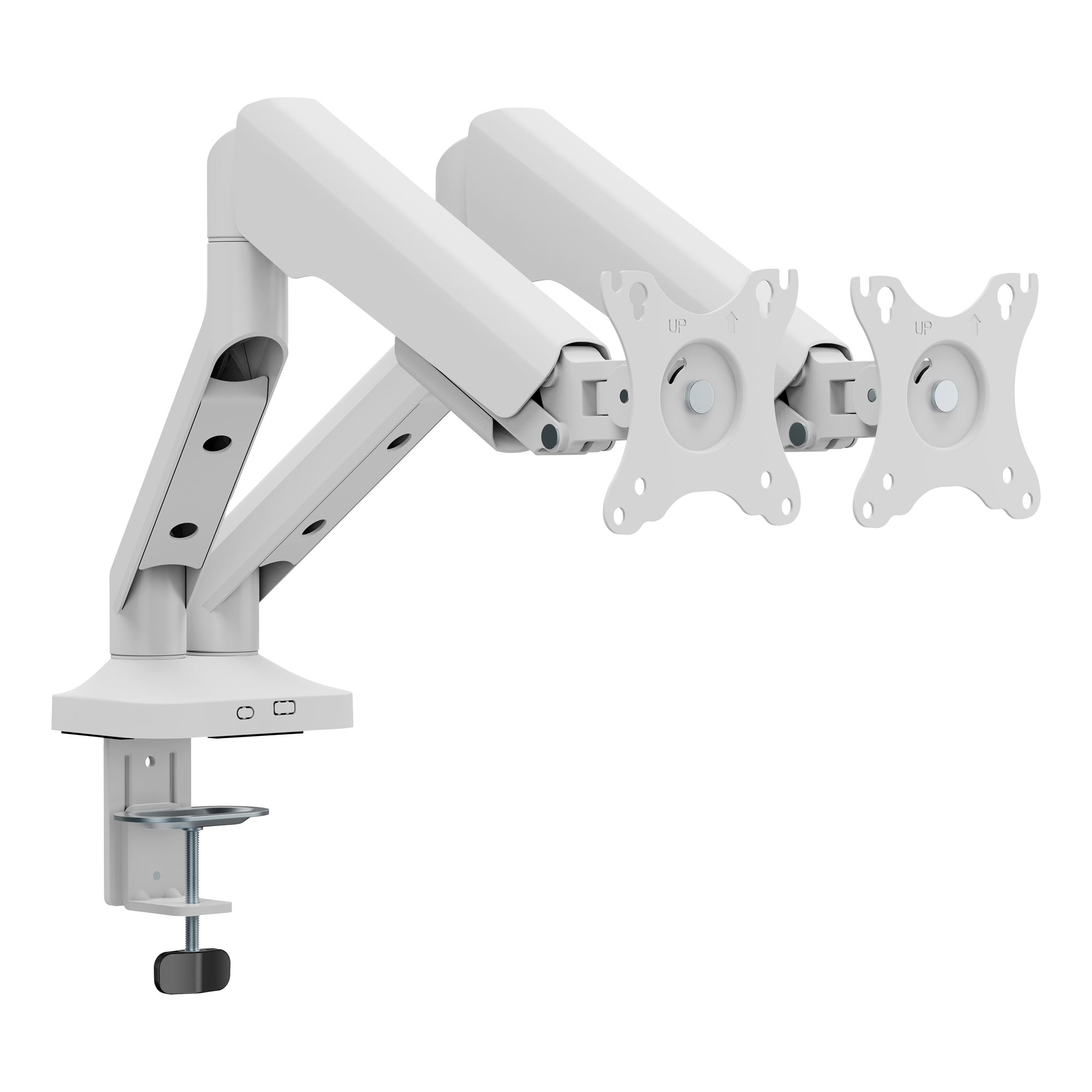 Double arm articulating monitor stand - white2