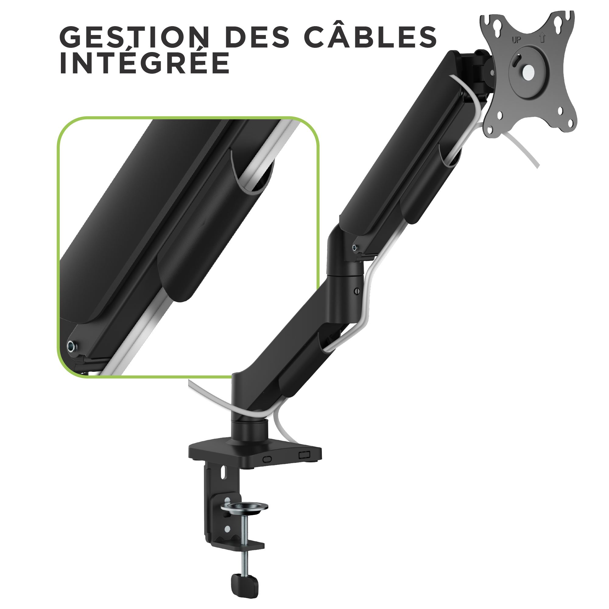 Bras support articulé mécanique pour moniteur 17-32