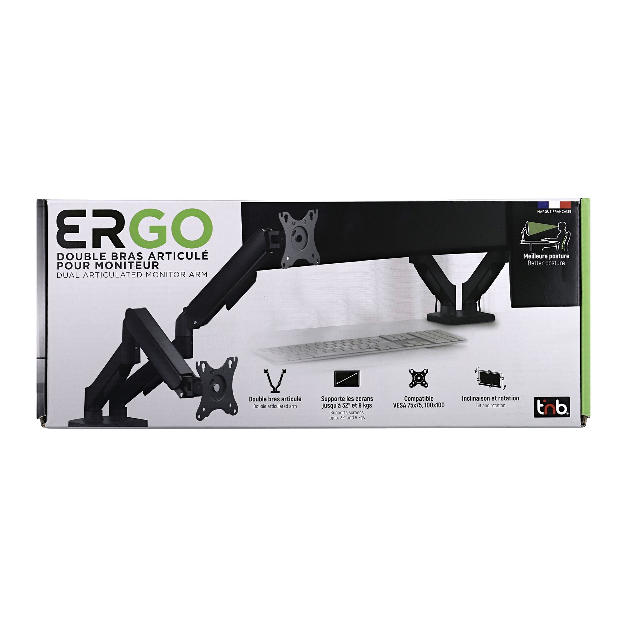 Double bras support mécanique pour moniteur5