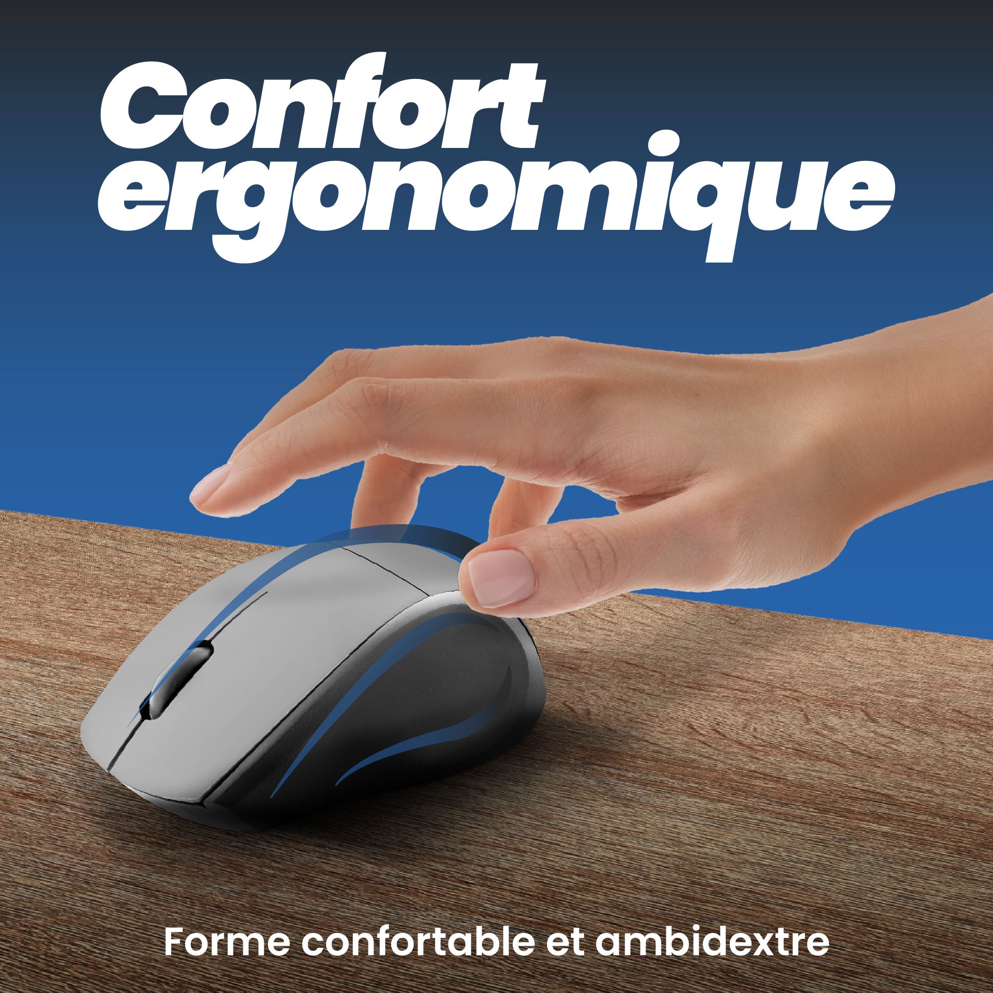 Souris sans fil MINY grise4