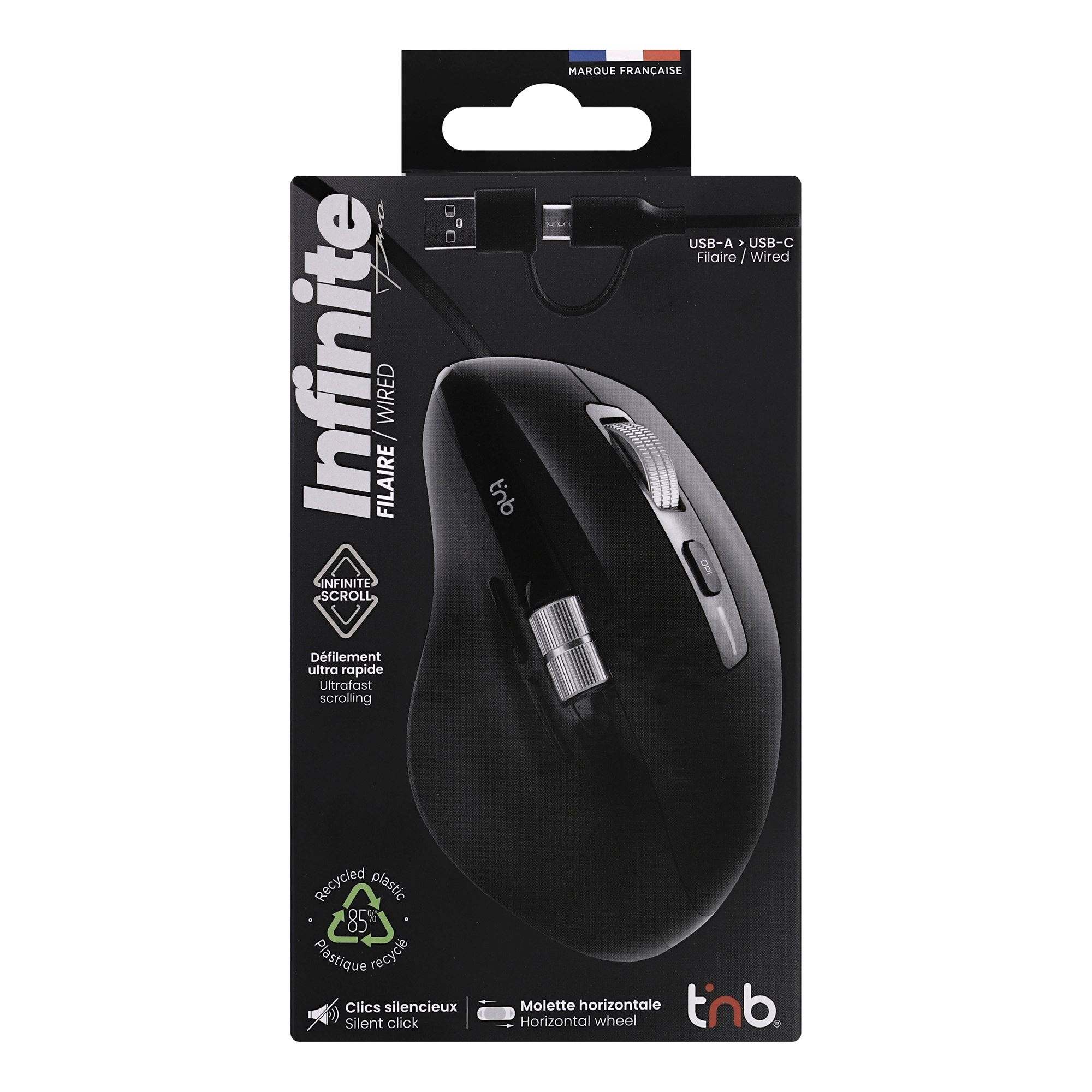 Souris filaire USB-A+USB-C double molette - INFINITEPRO4