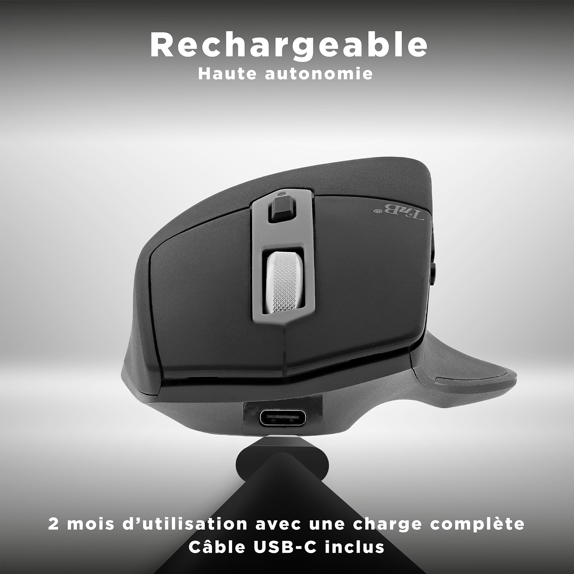 TRIPLE CONNECT iClick Semi-Ergonomic Wireless Mouse3