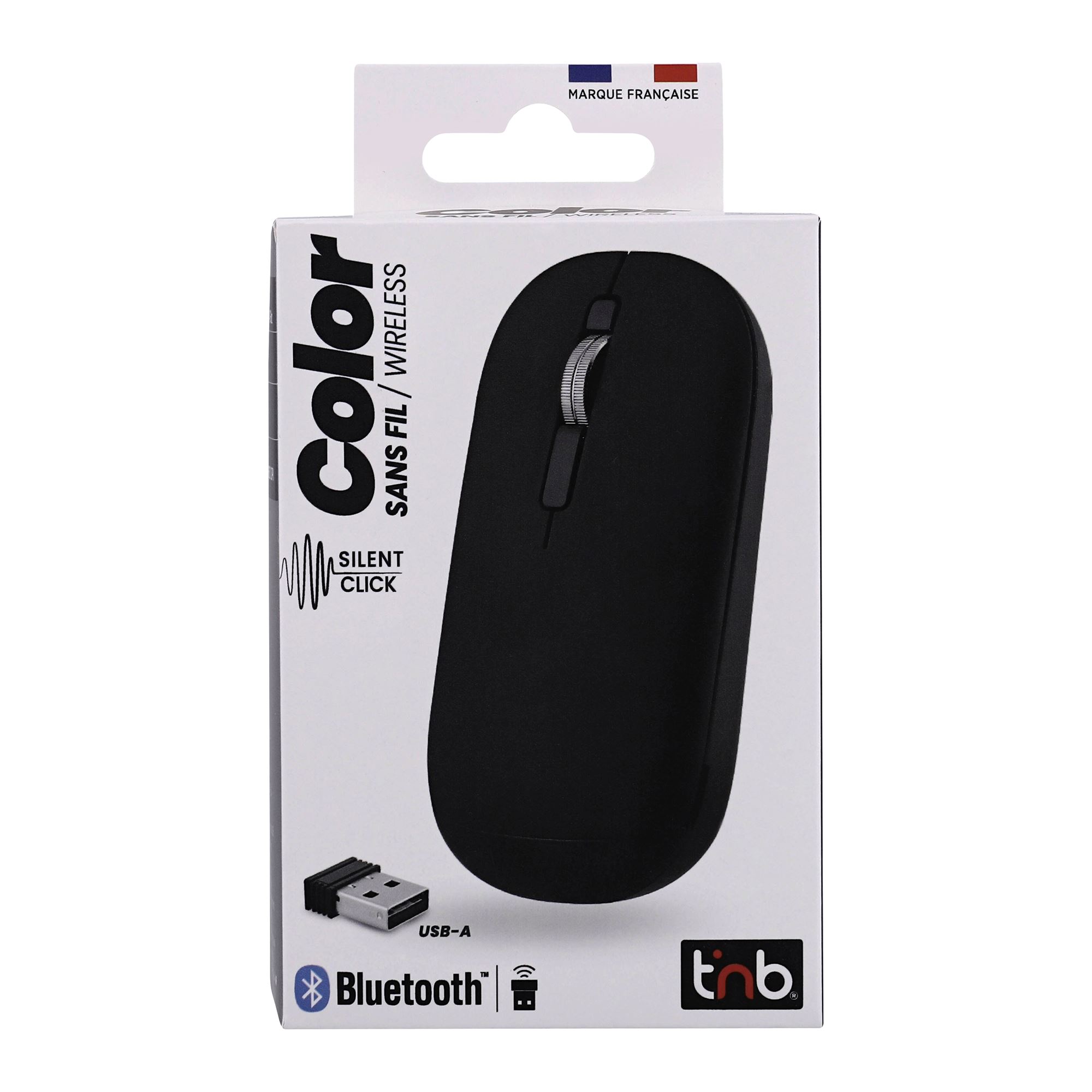 Souris sans fil double mode connexion noire - COLOR4