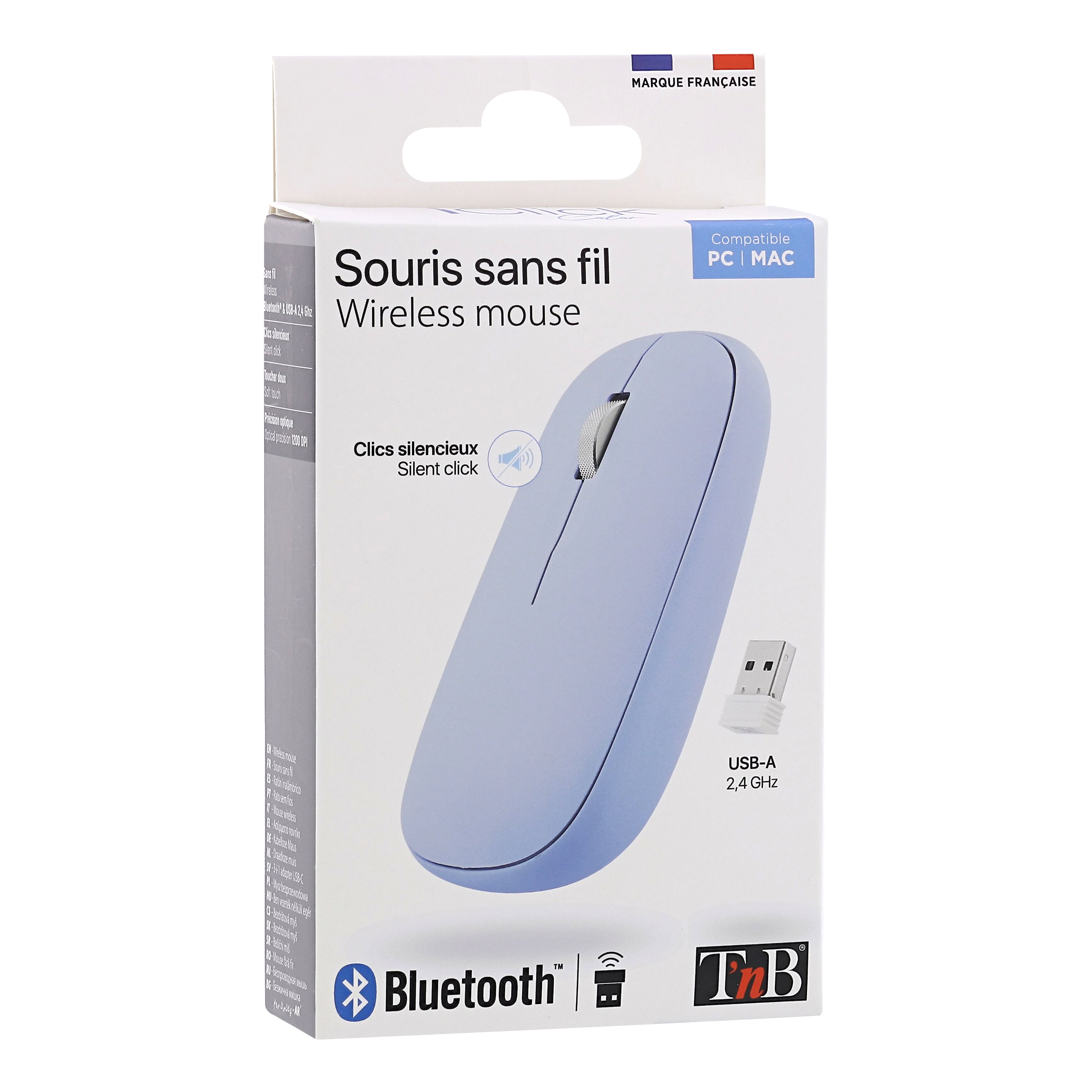 Souris colorée DUAL CONNECT bleue4