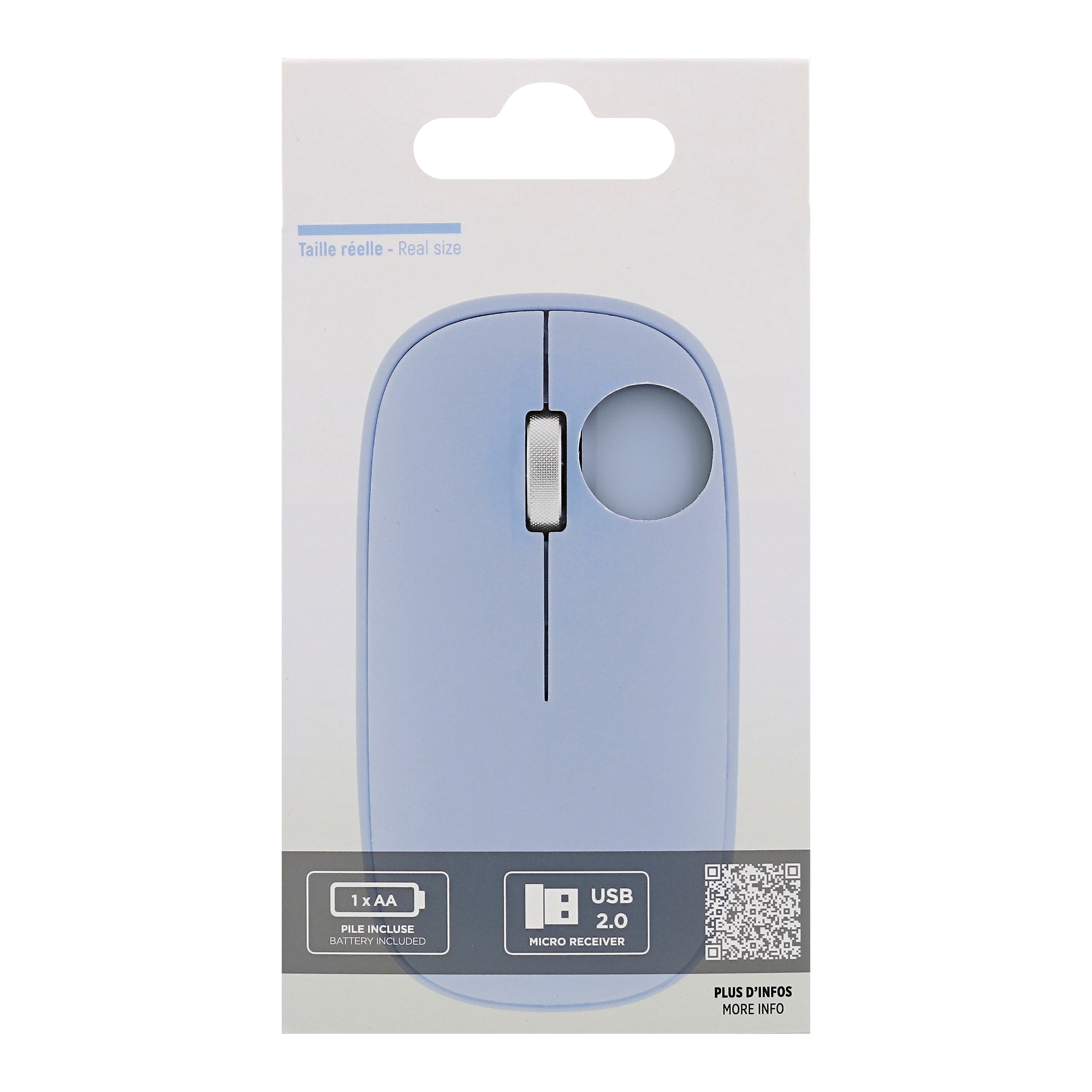 Souris colorée DUAL CONNECT bleue6