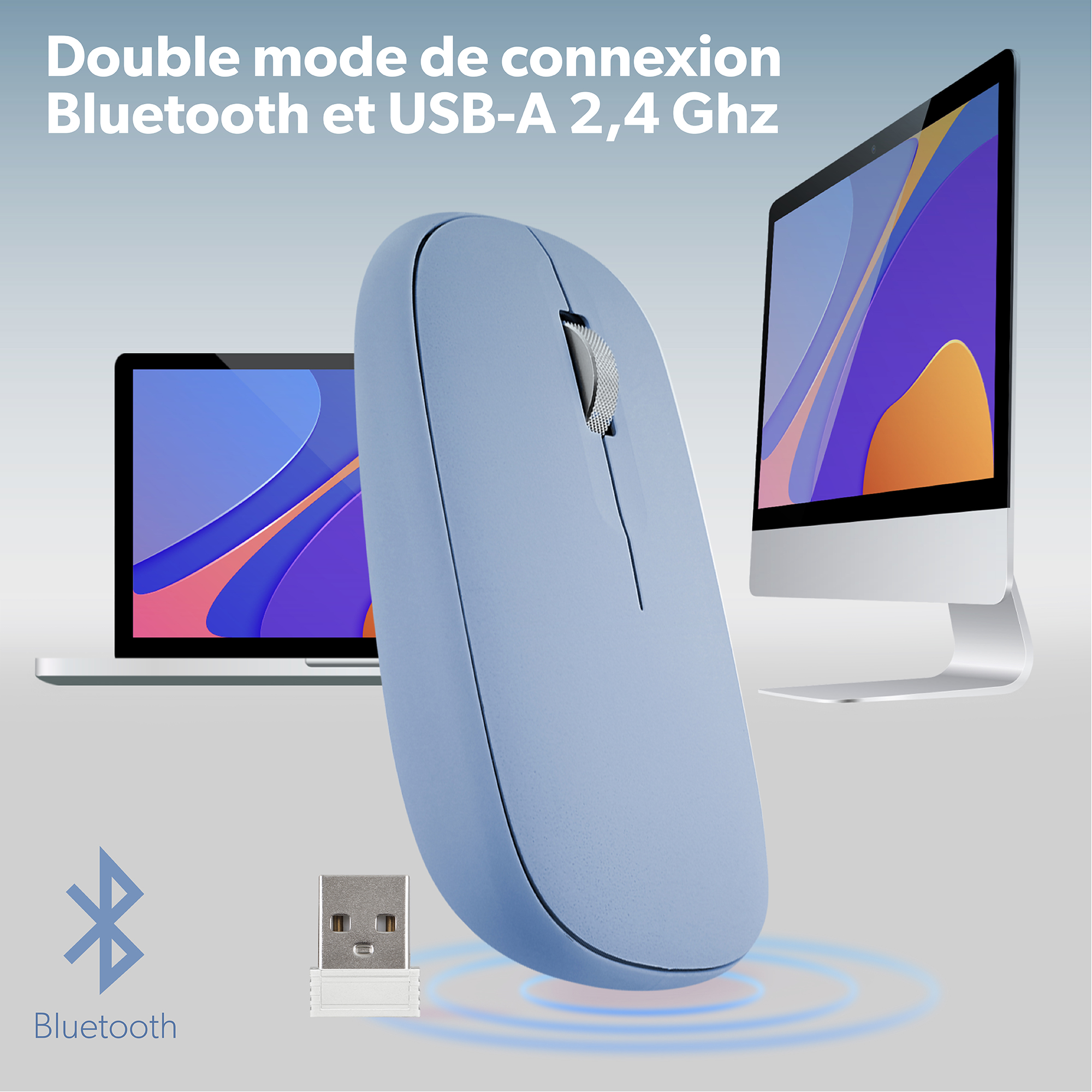 DUAL CONNECT blue colored mouse4