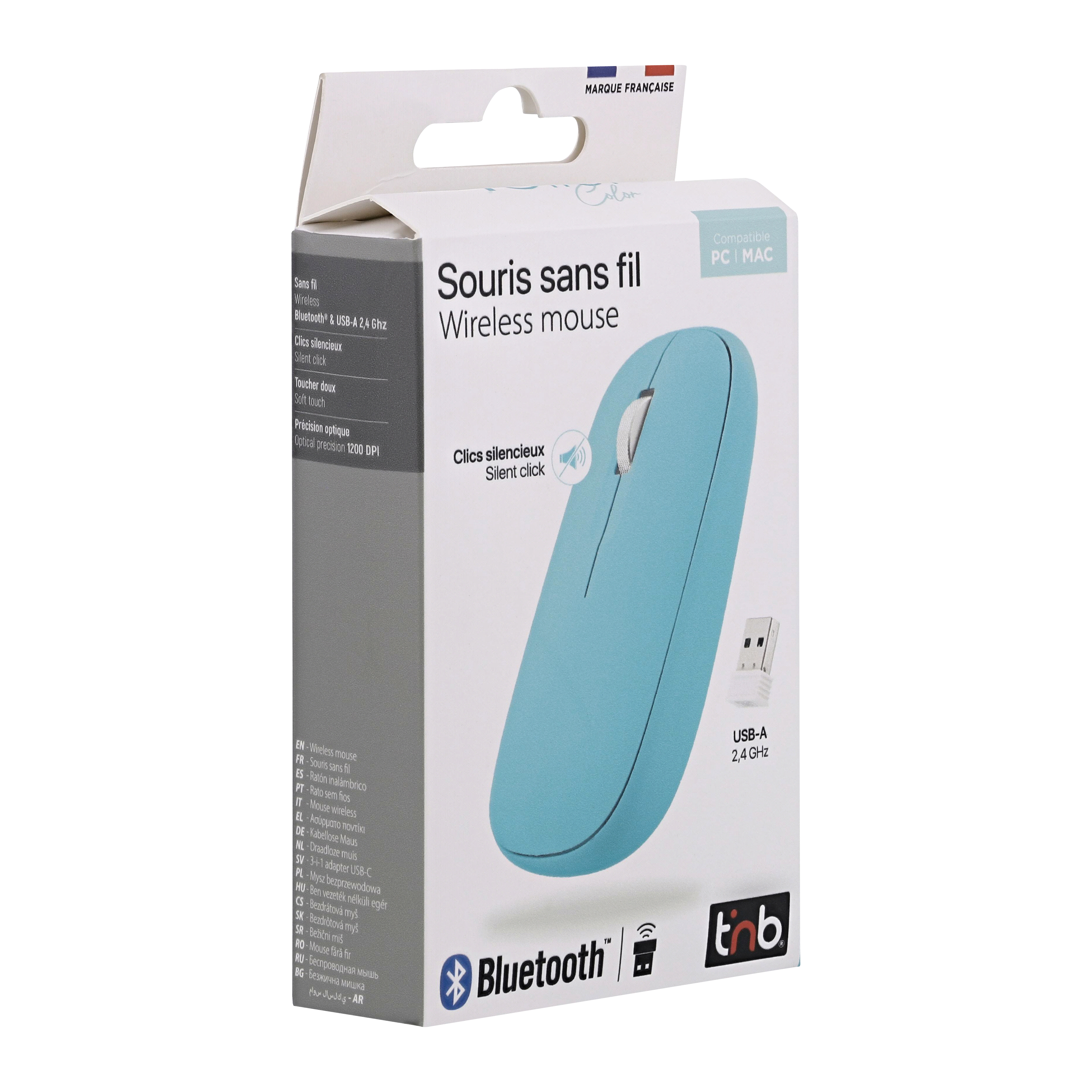 Souris colorée DUAL CONNECT bleue4