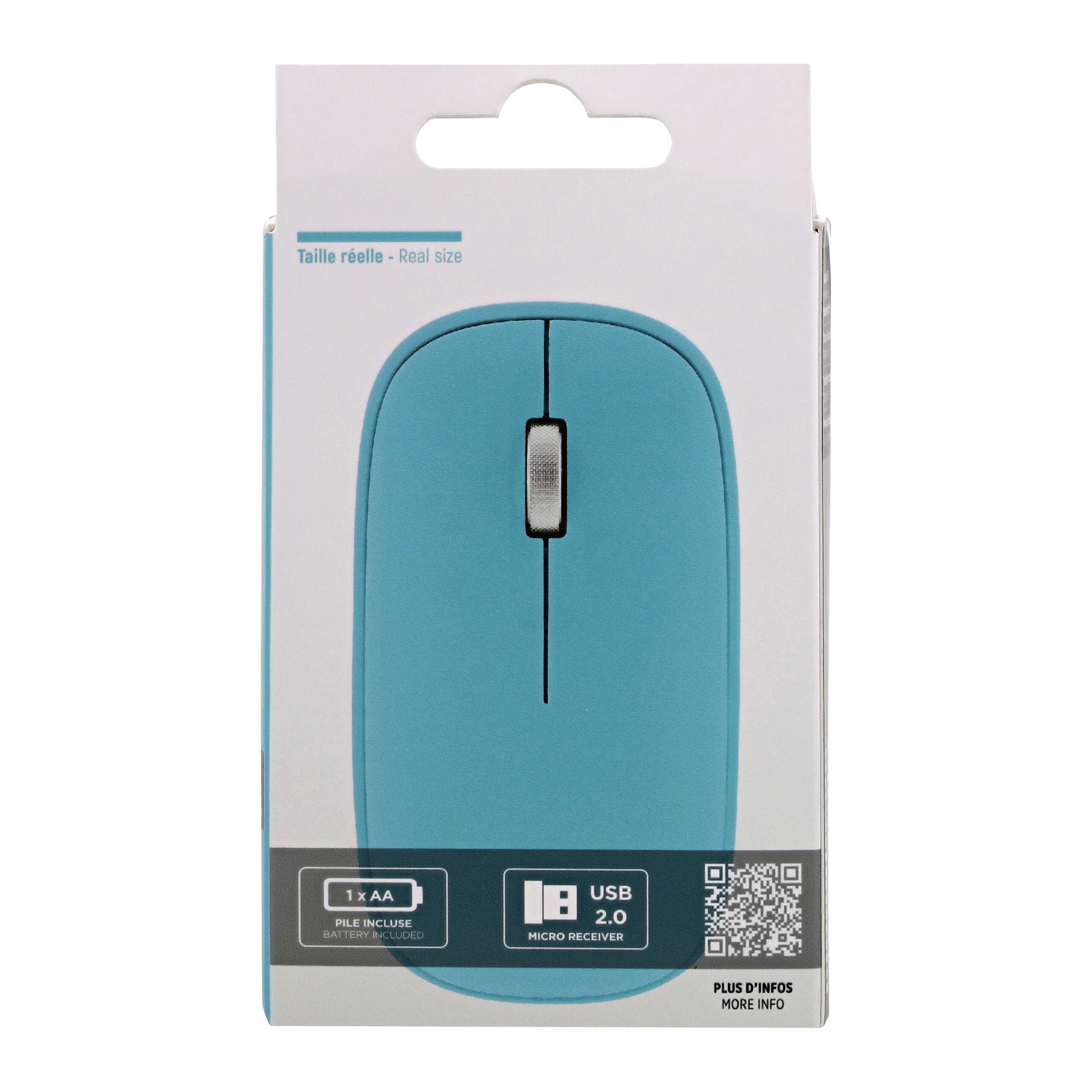 Souris colorée DUAL CONNECT bleue5