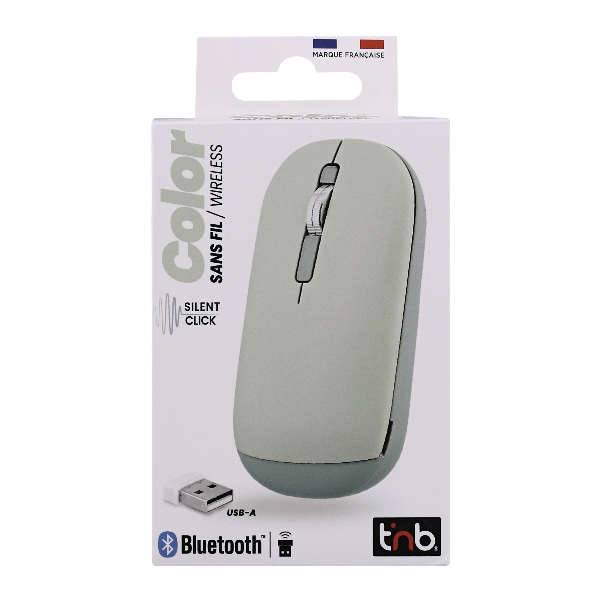 Souris double mode de connexion verte - COLOR5