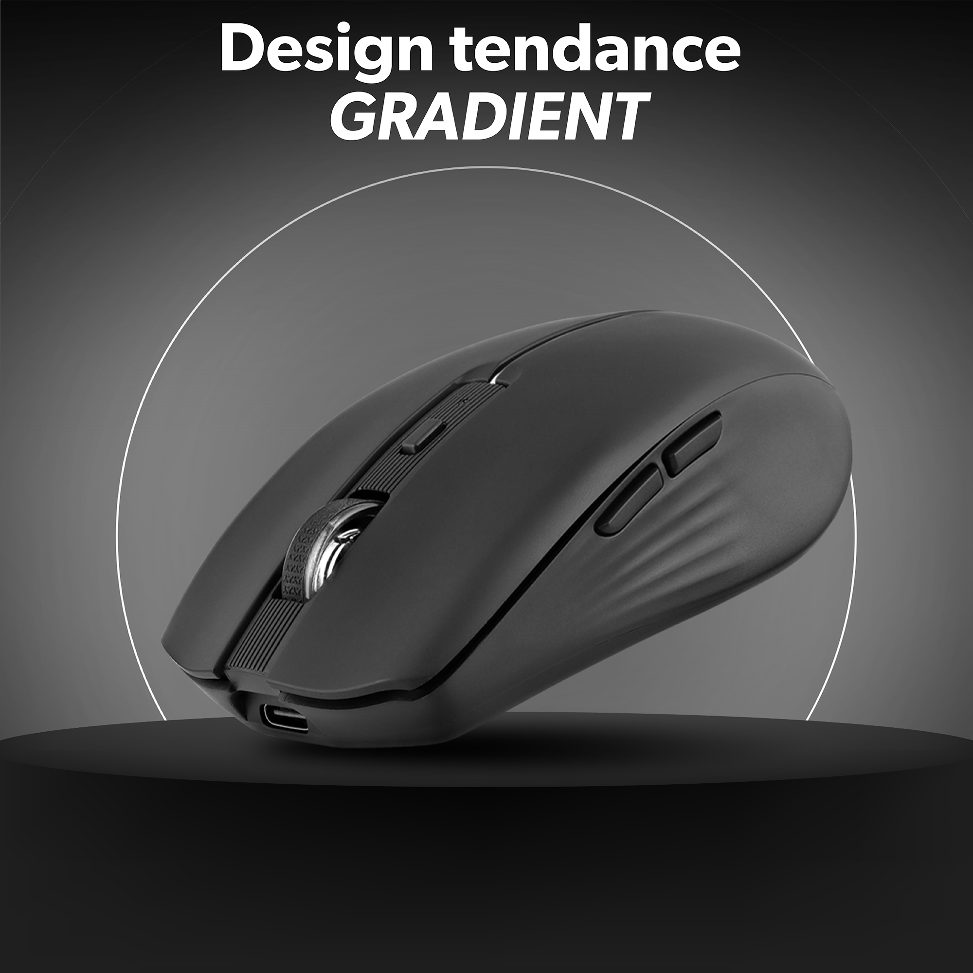 Souris rechargeable DUAL CONNECT noire - GRADIENT3